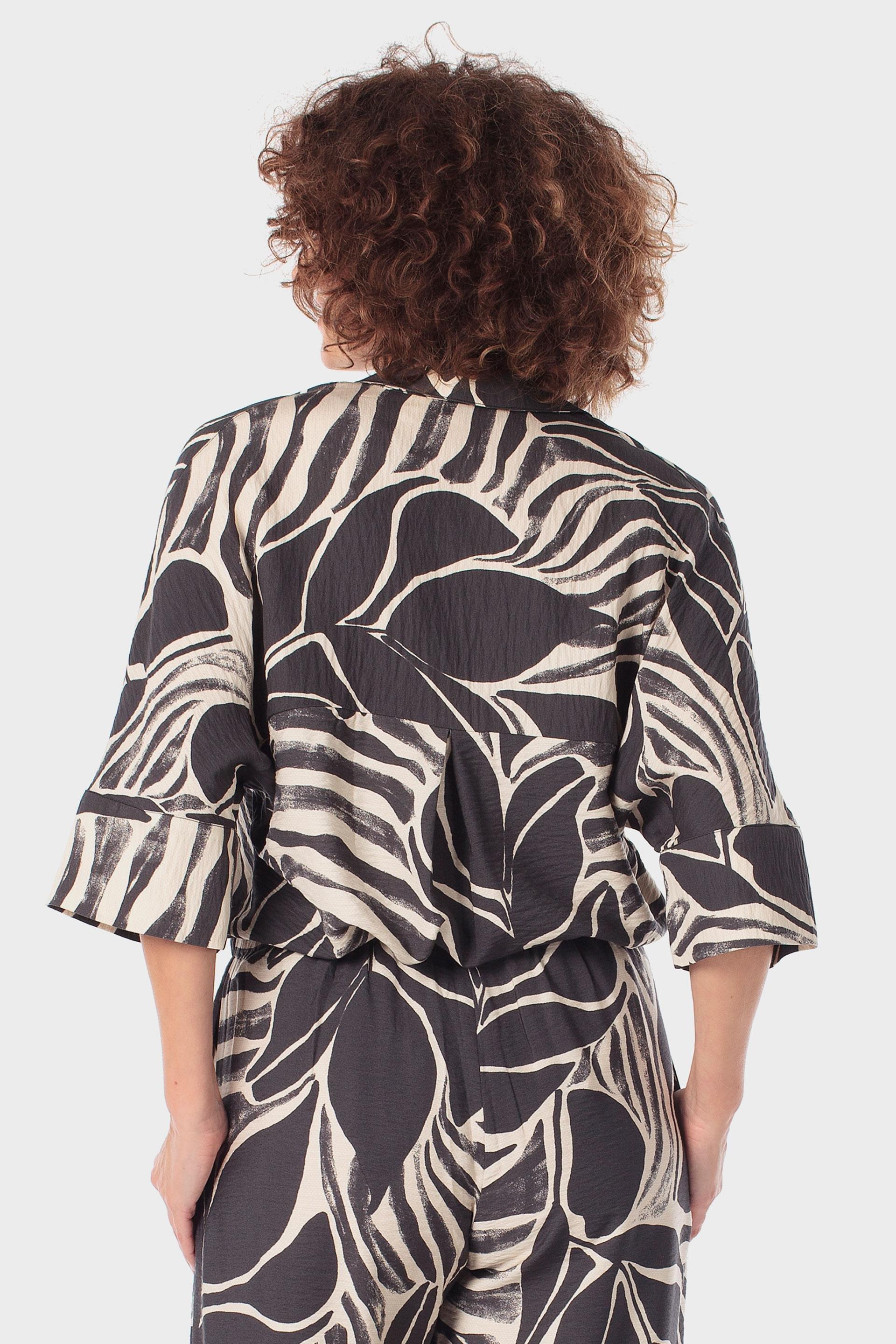 Black Printed Shirt, Black, large image number 2