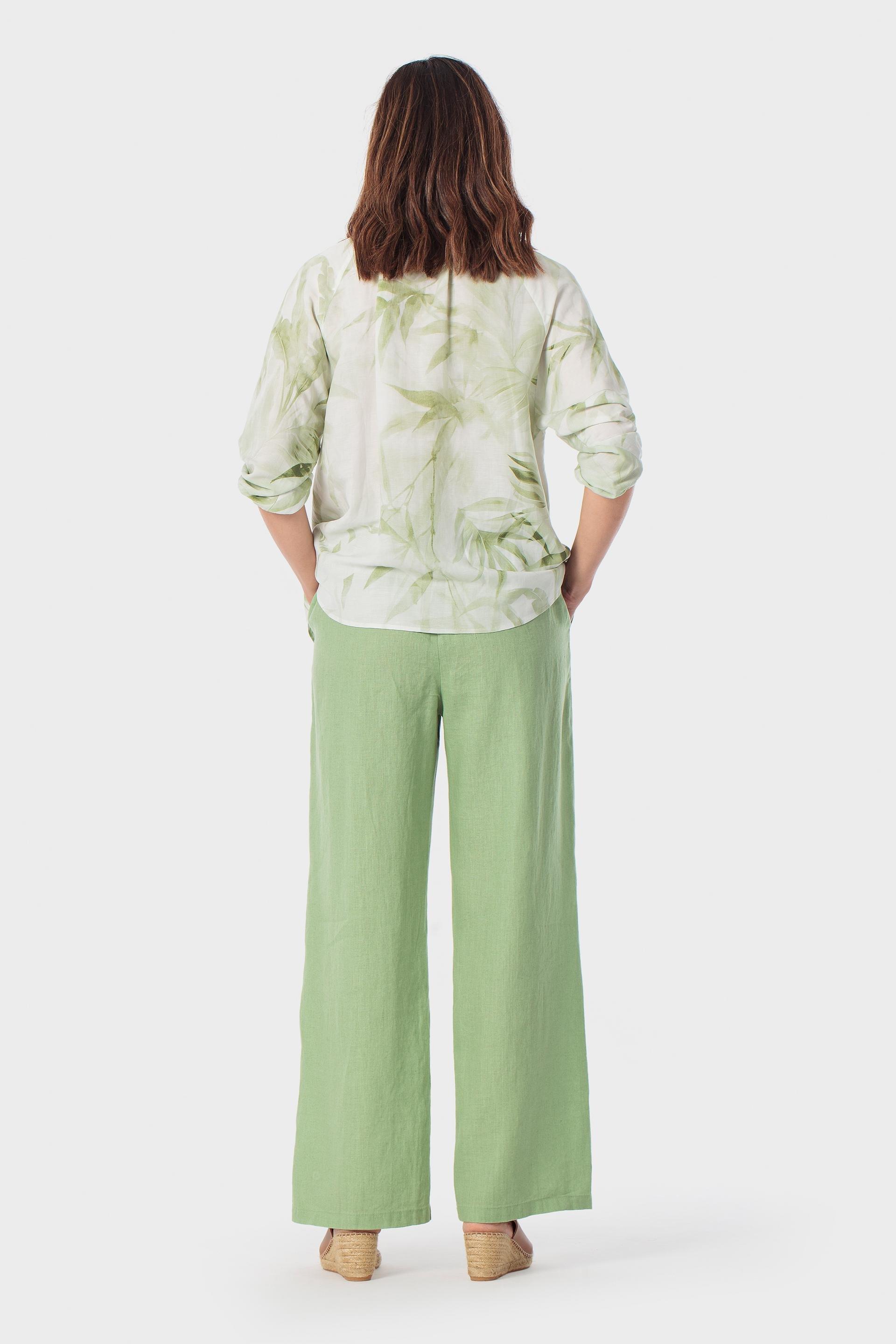 Green Printed Blouse, Green Fern, large image number 3