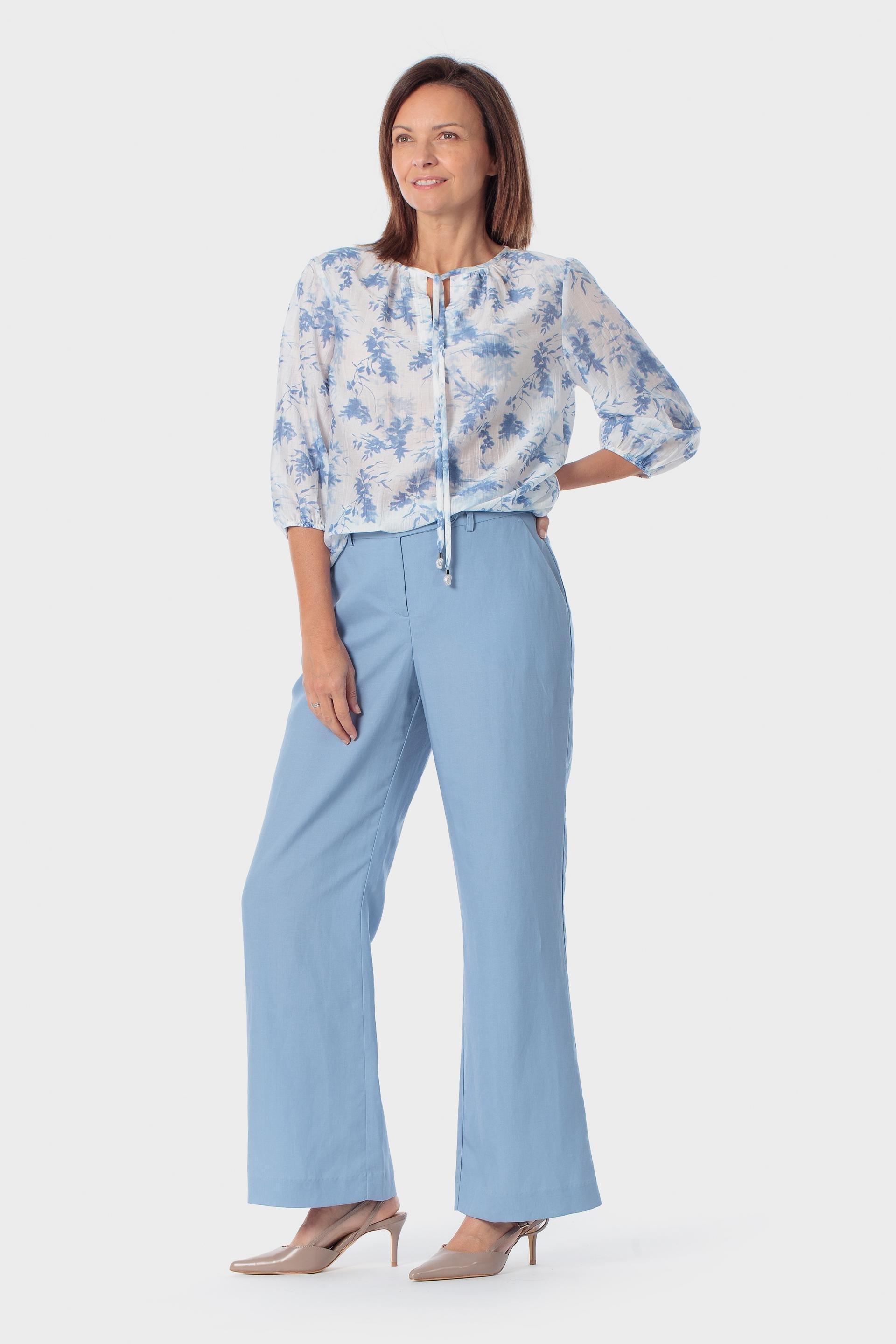 Blue Printed Blouse, Blue Porcelain, medium