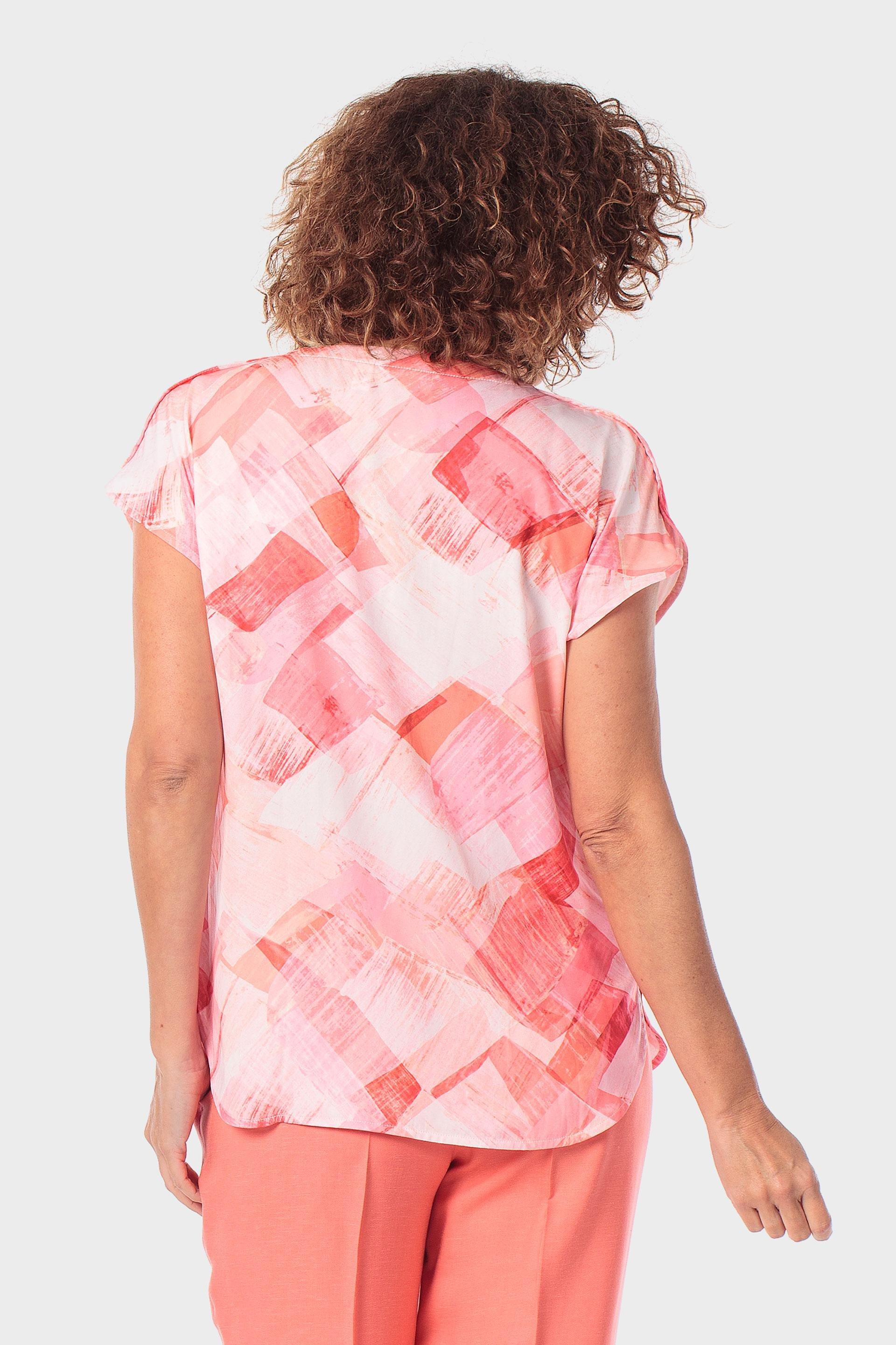 Coral Printed Blouse, Red Coral, large image number 2