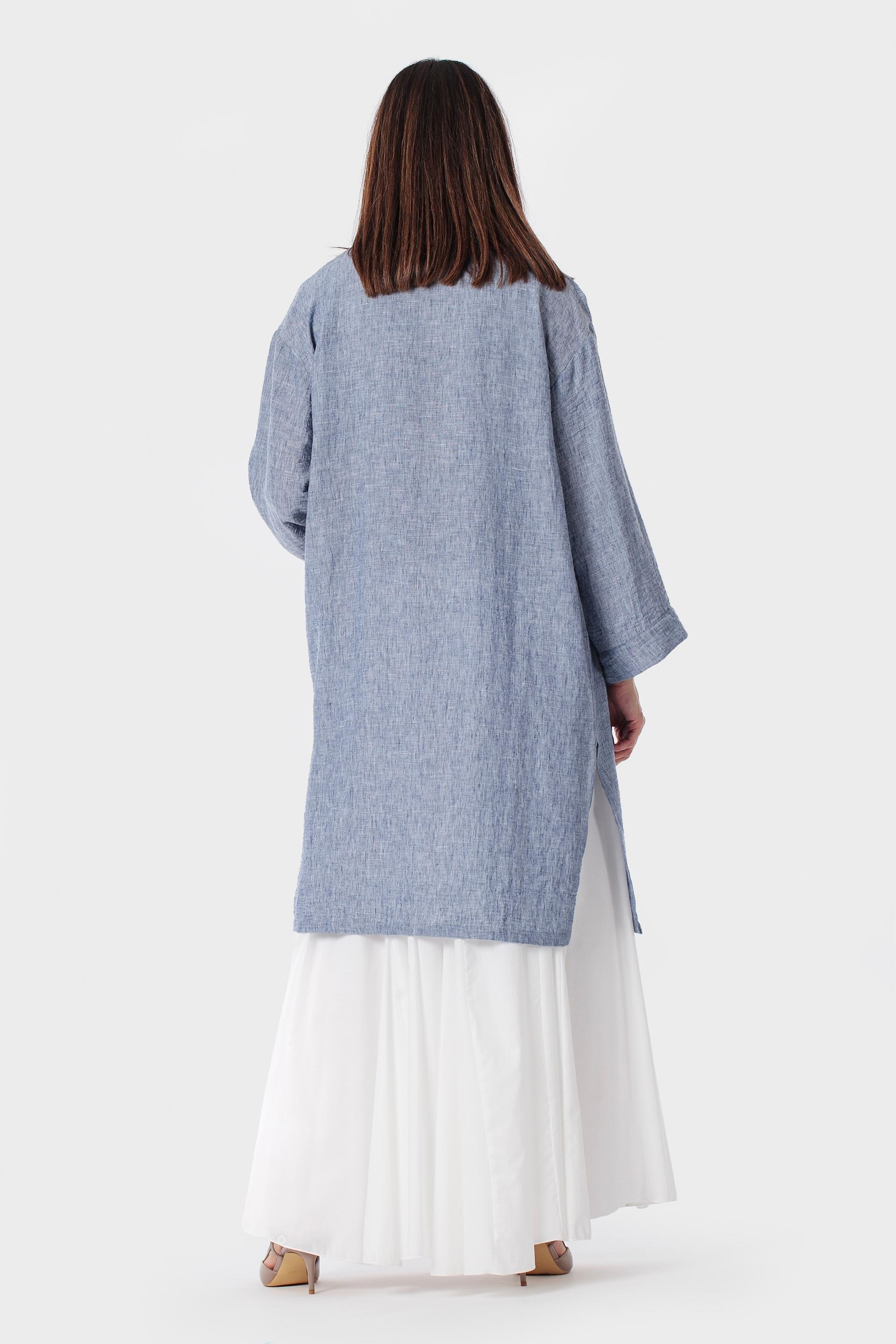 بلوزة زرقاء بقصة واسعة, Blue Denim, large image number 2