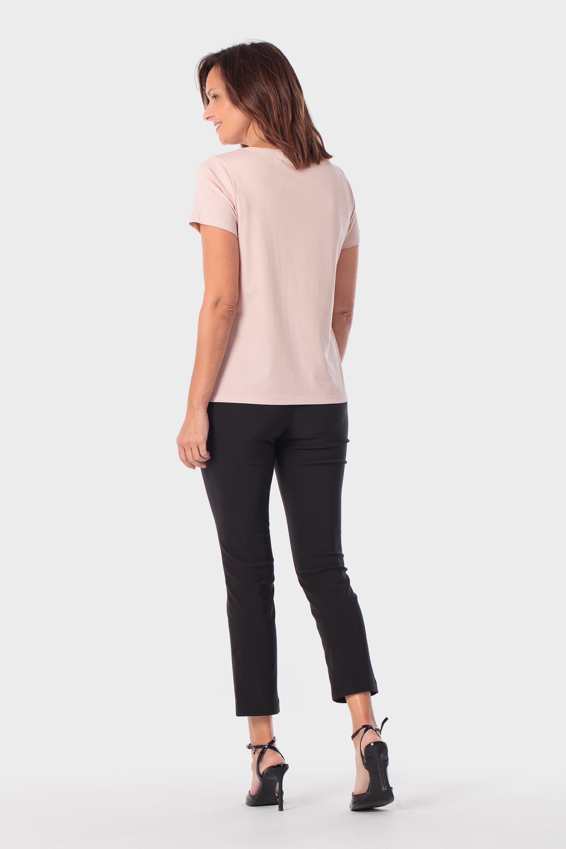 Pink Basic T-Shirt With Gemstones, 3701_269, large image number 3