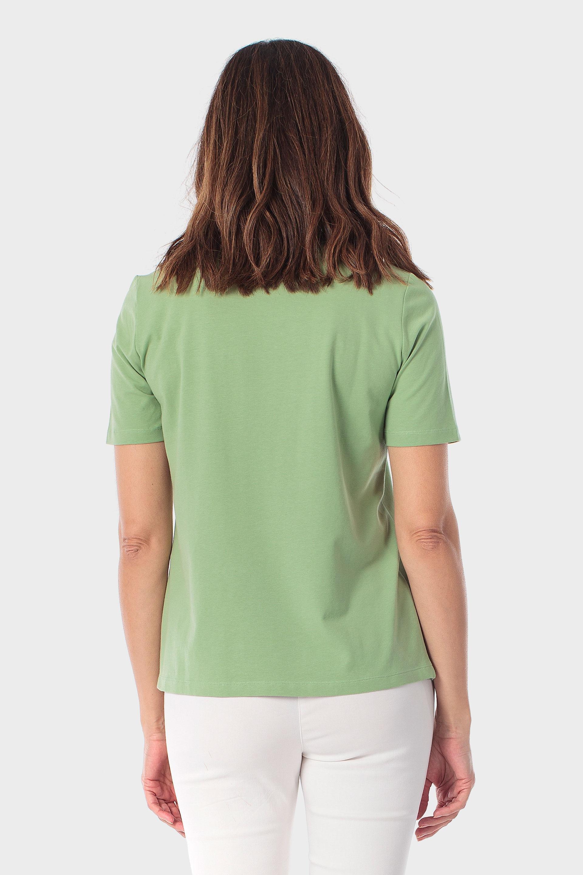 Green T-Shirt With Gemstones, 3701_110, large image number 2