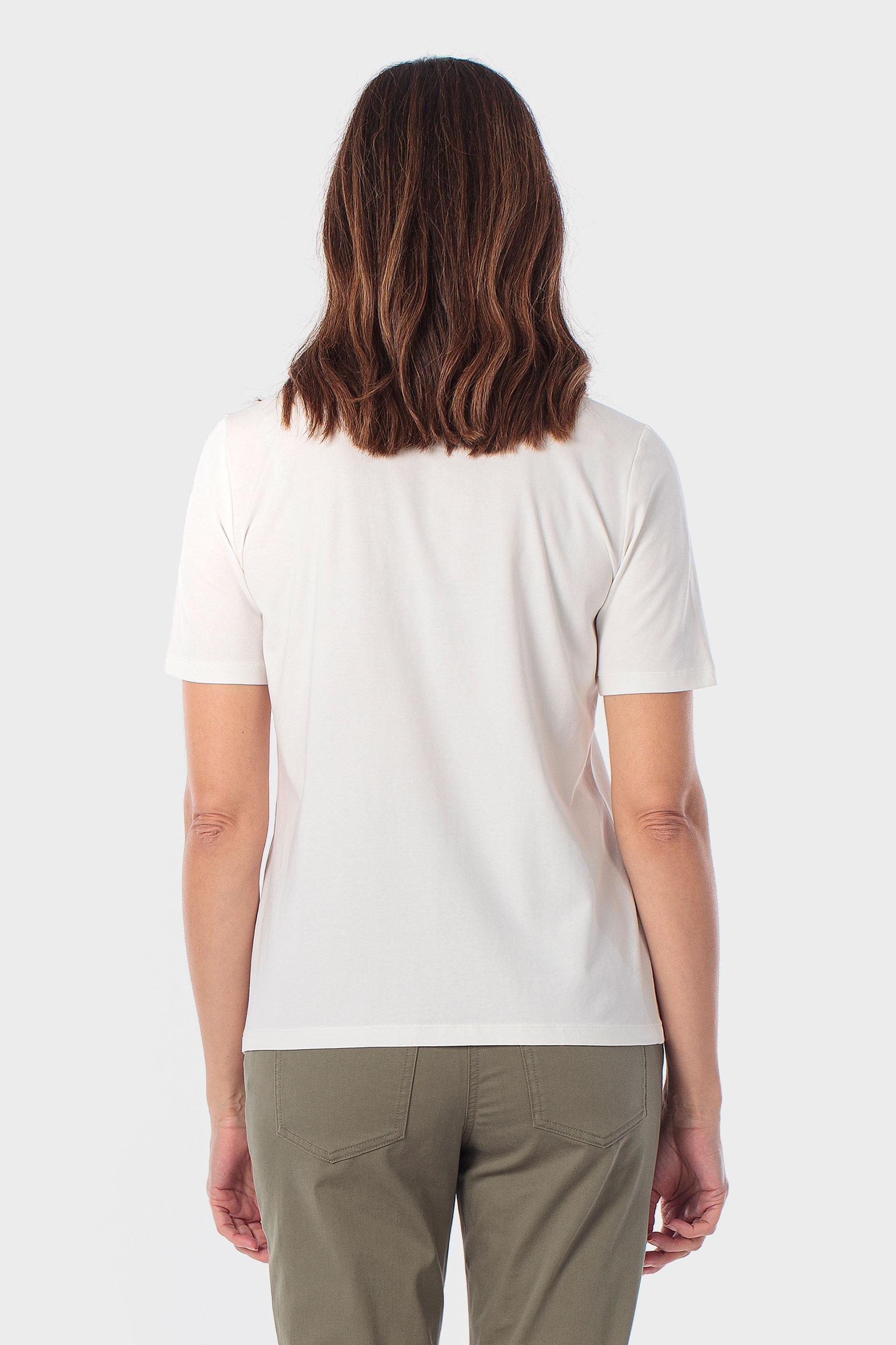 White T-Shirt With Gemstones, Beige Talc, large image number 2