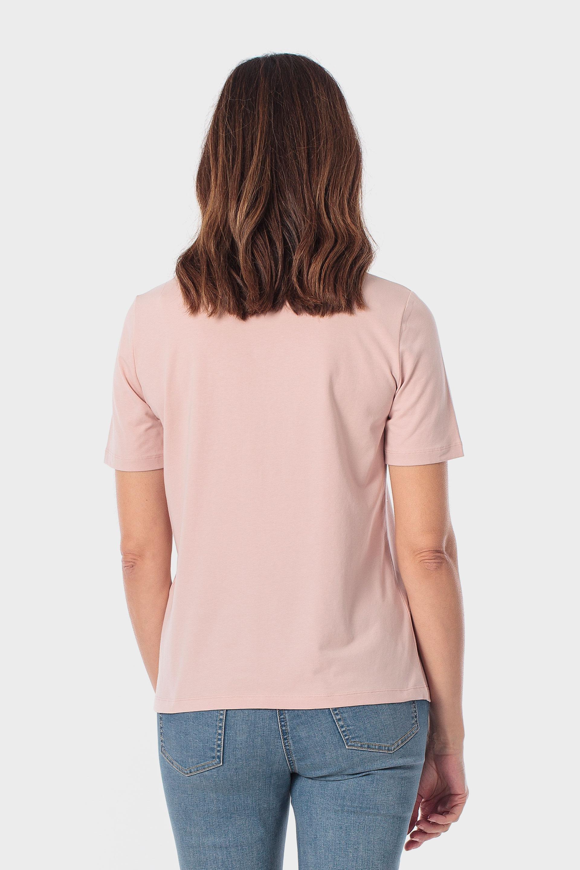 تيشيرت وردي مزين بأحجار, Pink Petal, large image number 2