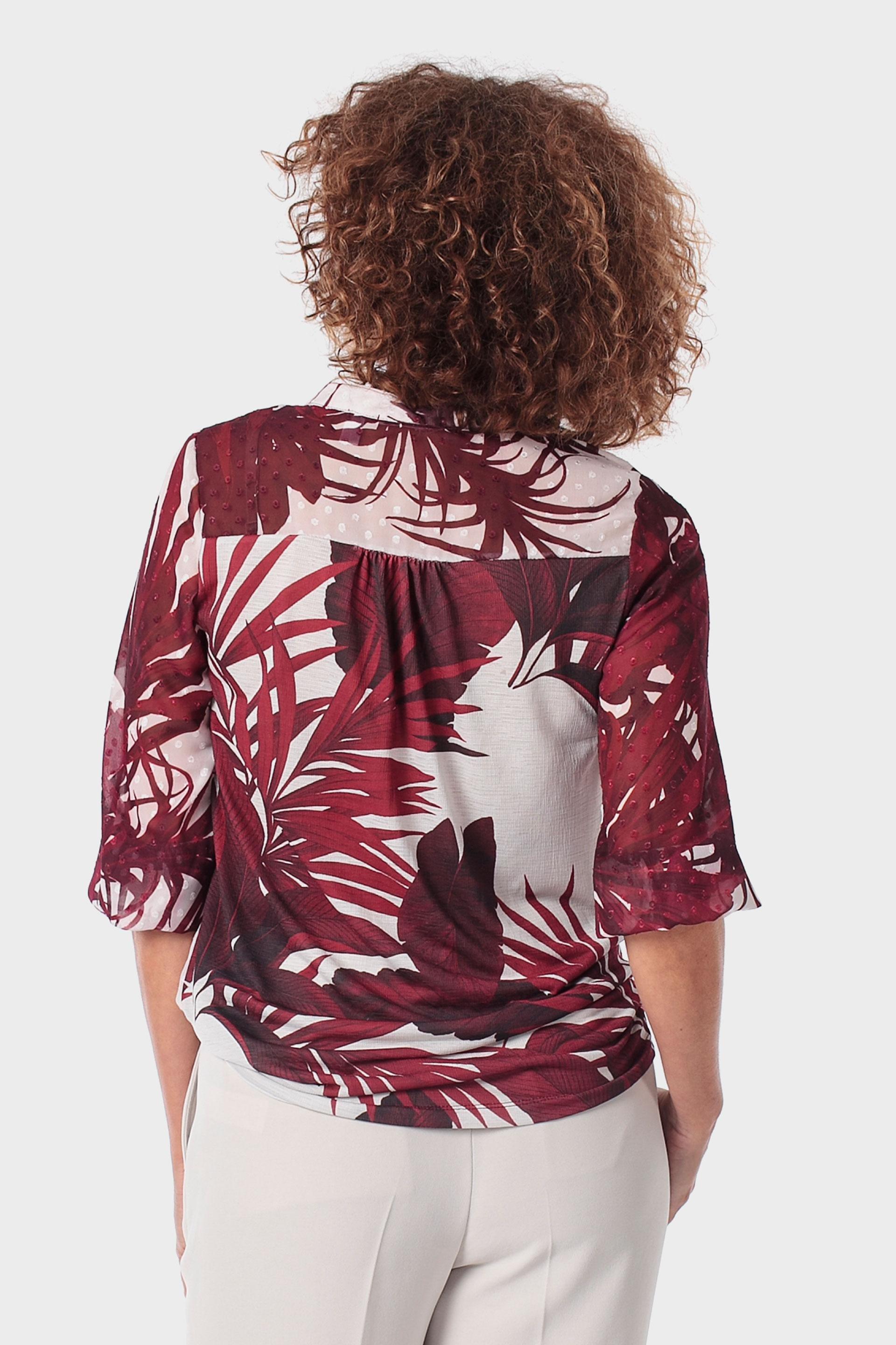 Red Printed Plumets T-Shirt, 3701_103, medium