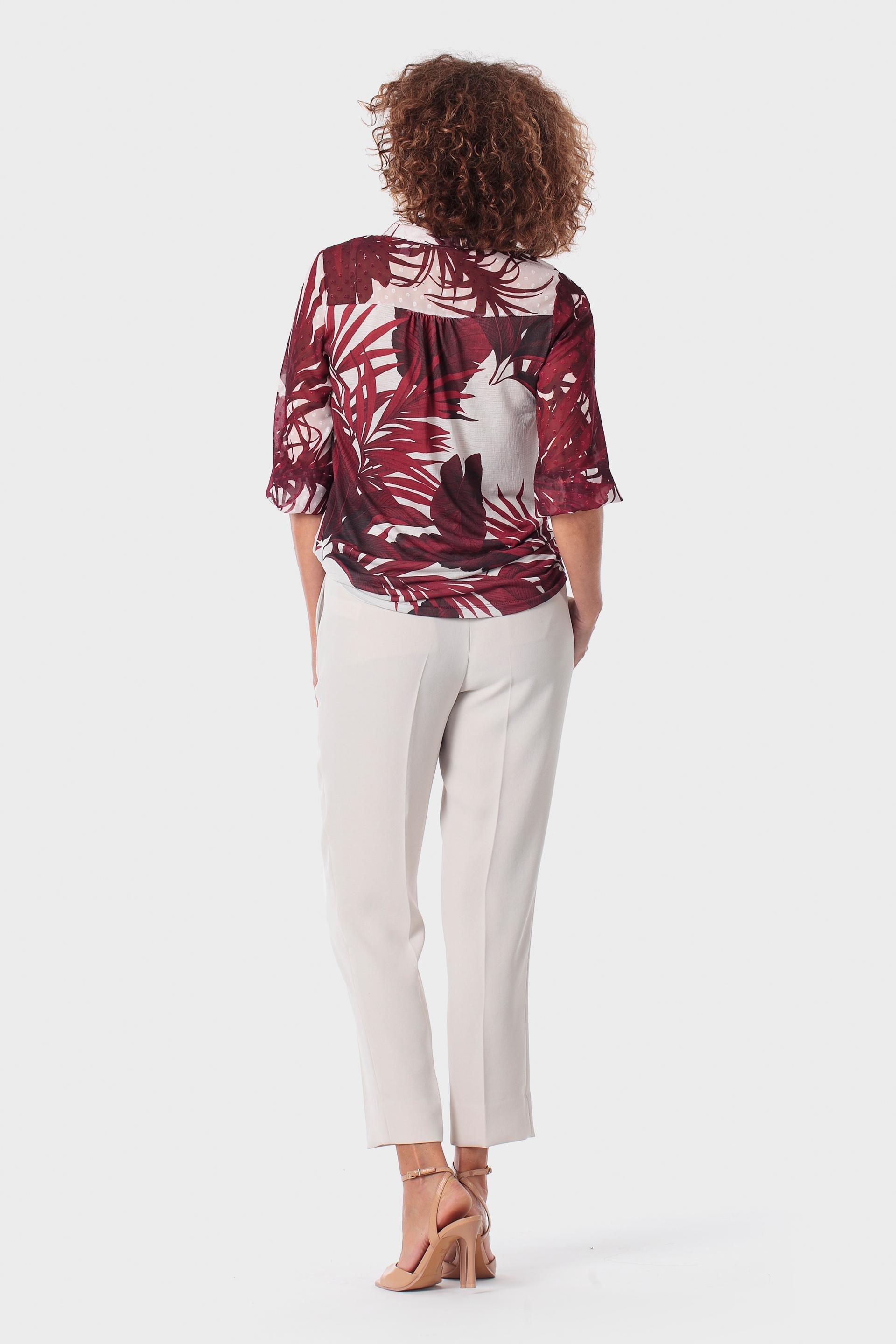 Red Printed Plumets T-Shirt, 3701_103, large image number 3