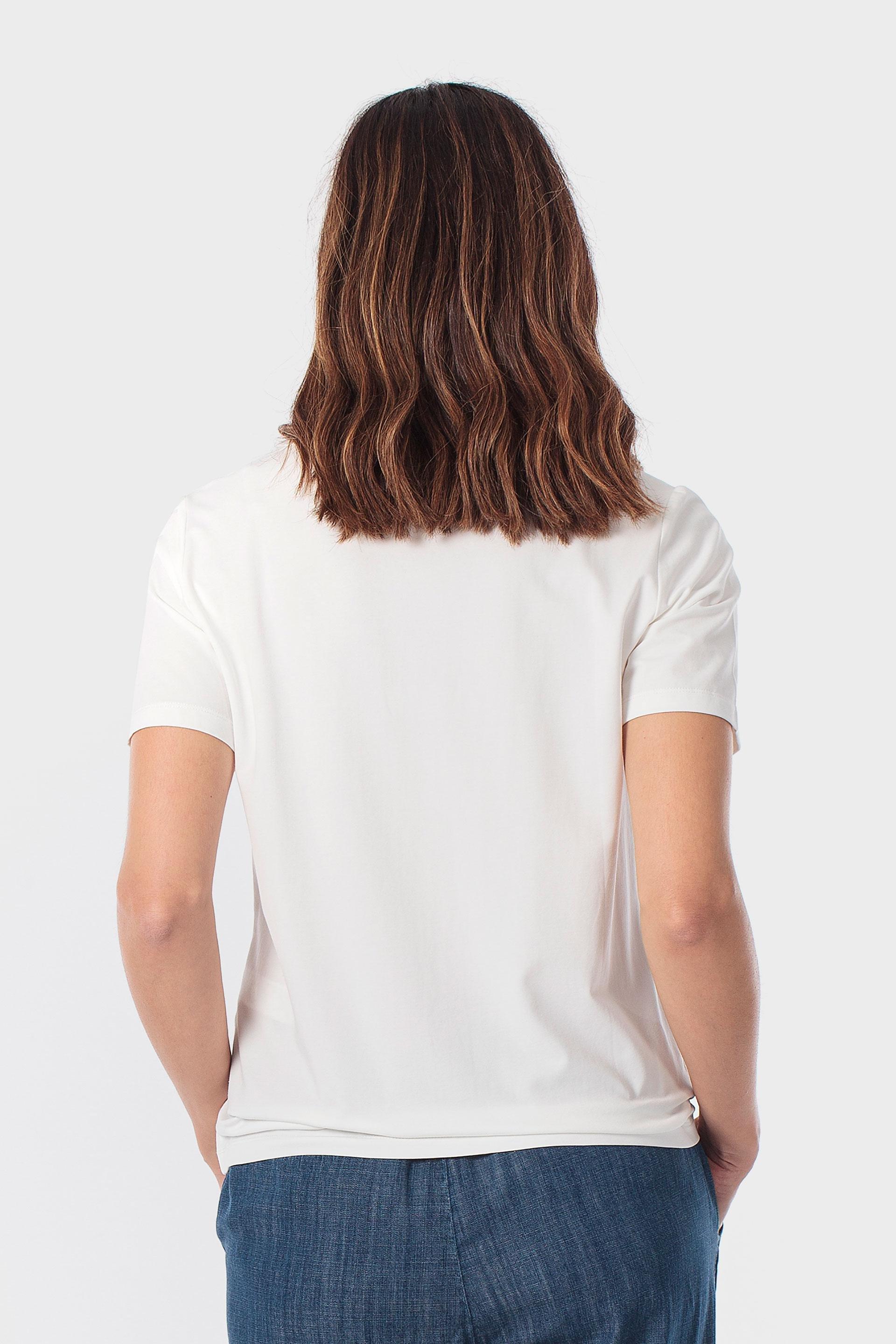 White Printed T-Shirt, Beige Talc, medium