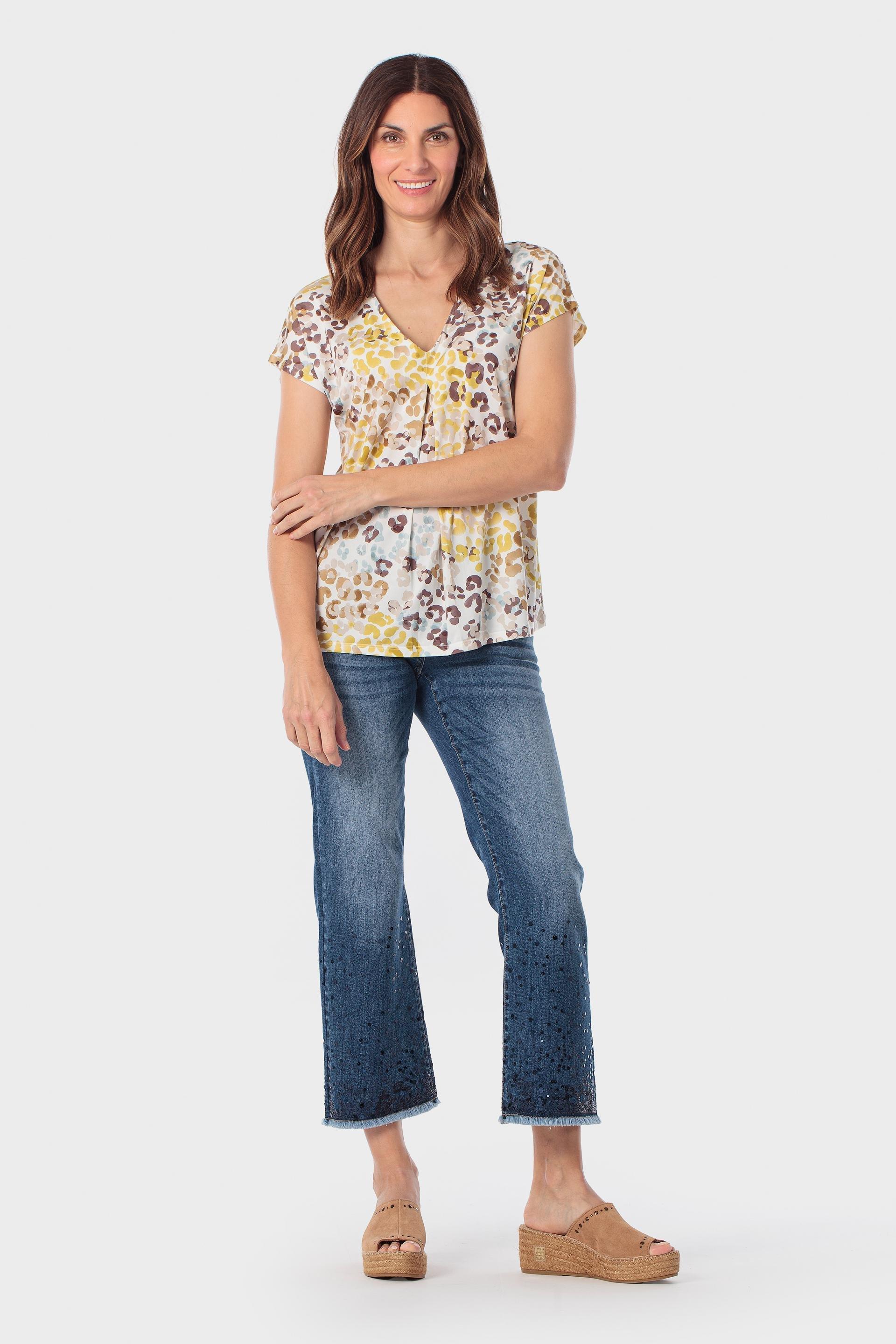 تيشيرت متعدد الألوان بنقشة حيوانية, Beige, large image number 1