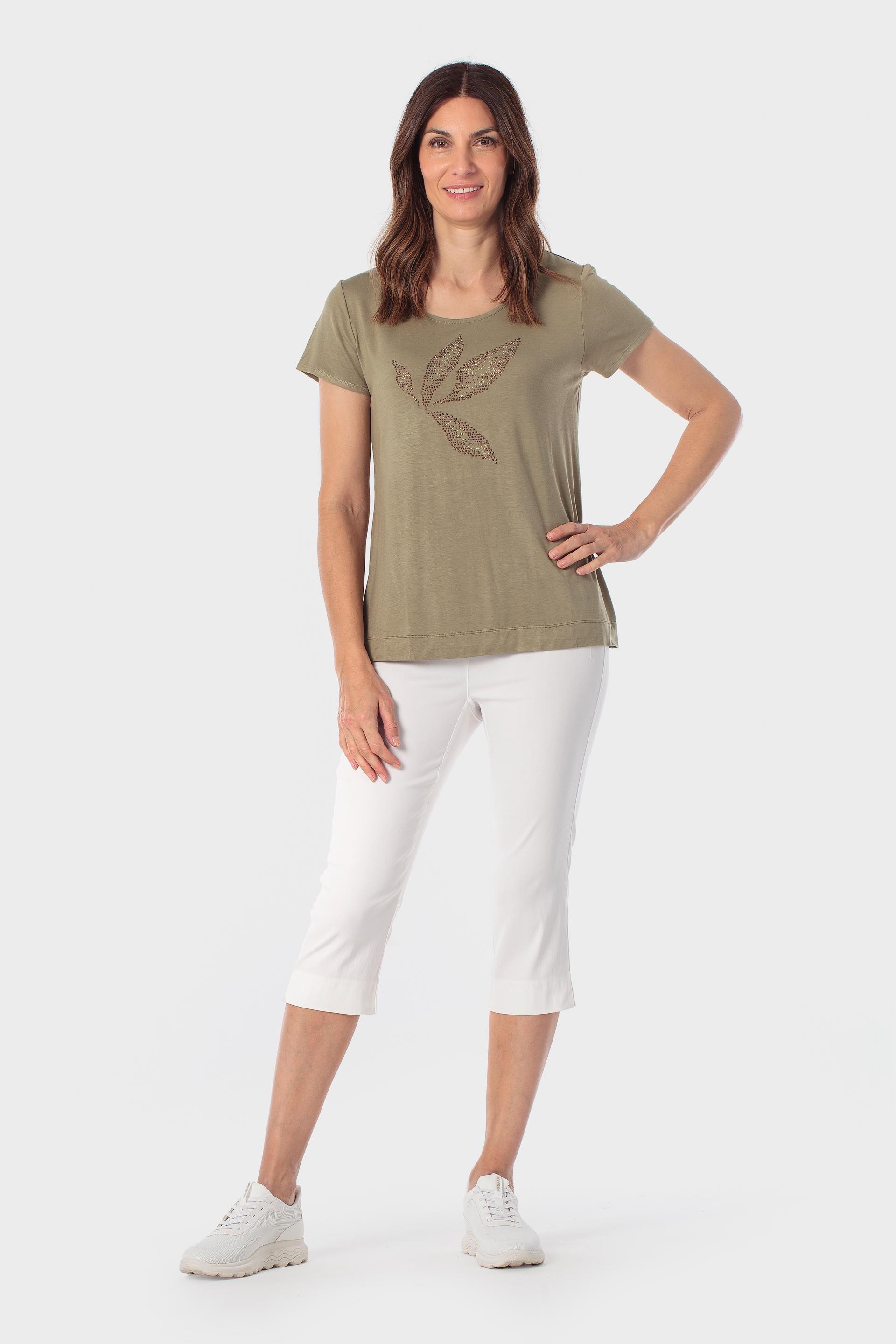 Khaki Rhinestone T-Shirt, 3701_256, medium