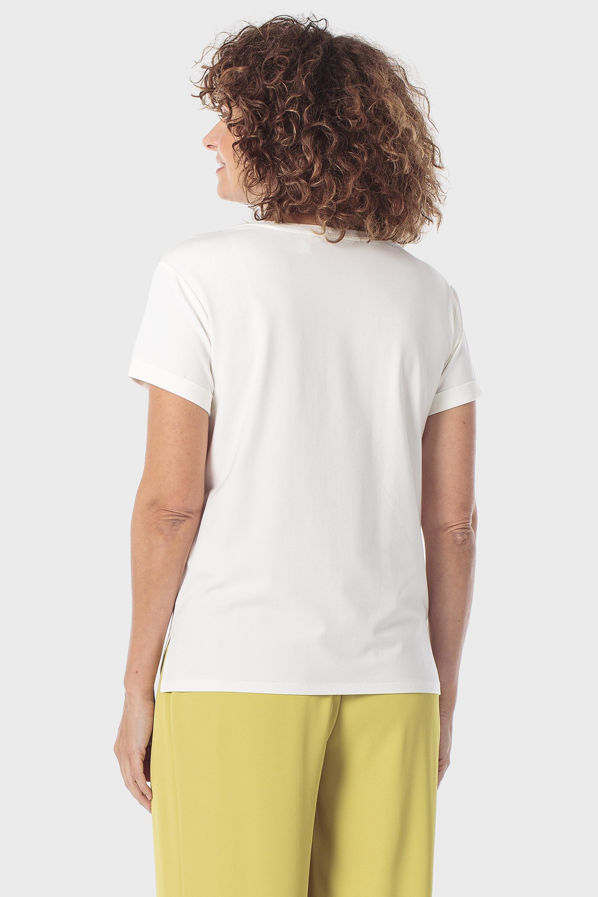 Embroidered T-Shirt with Side Slits, 3701_232, large image number 2