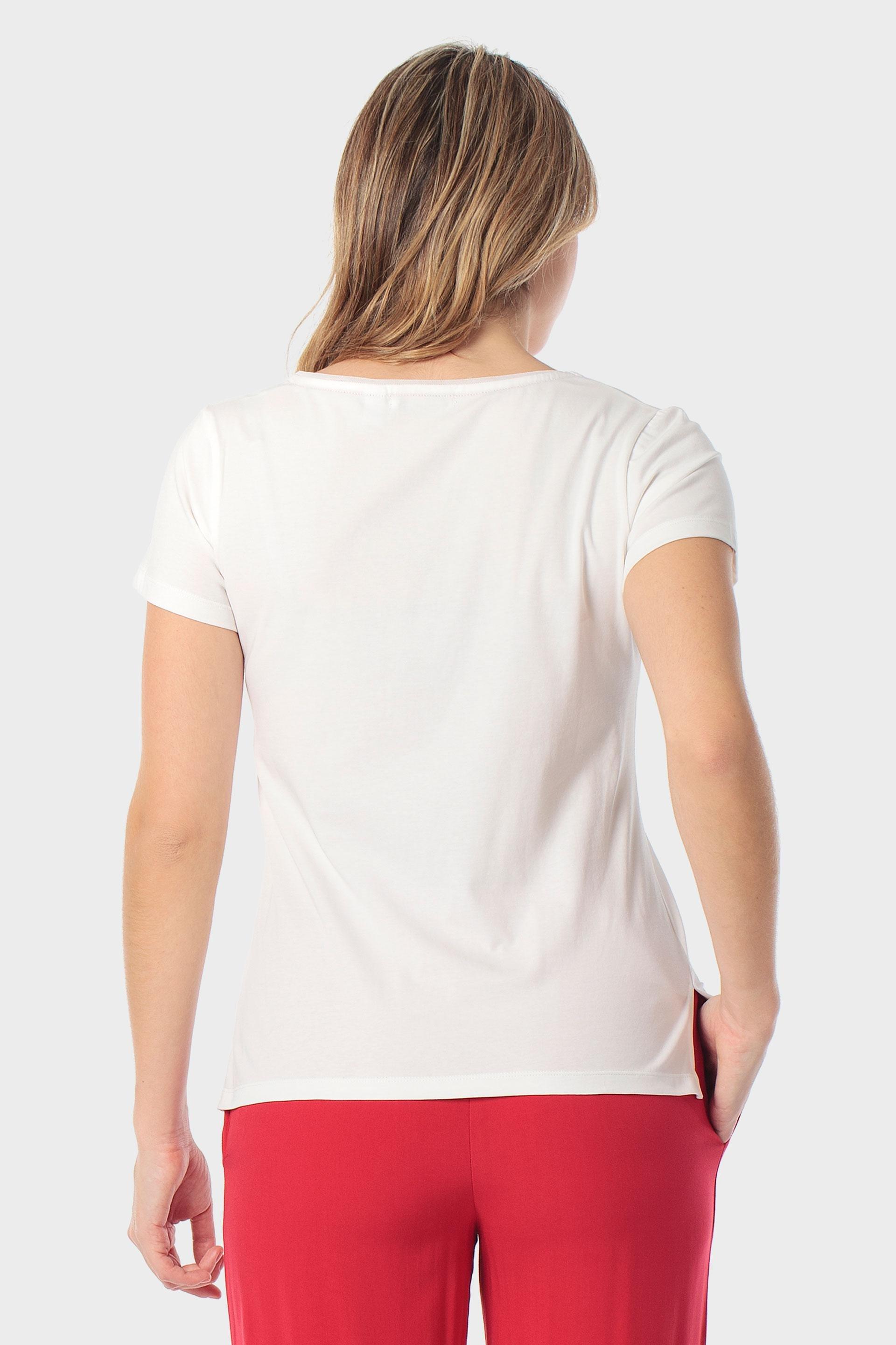 تي-شيرت أبيض بطبعة نباتية, Beige Talc, large image number 2