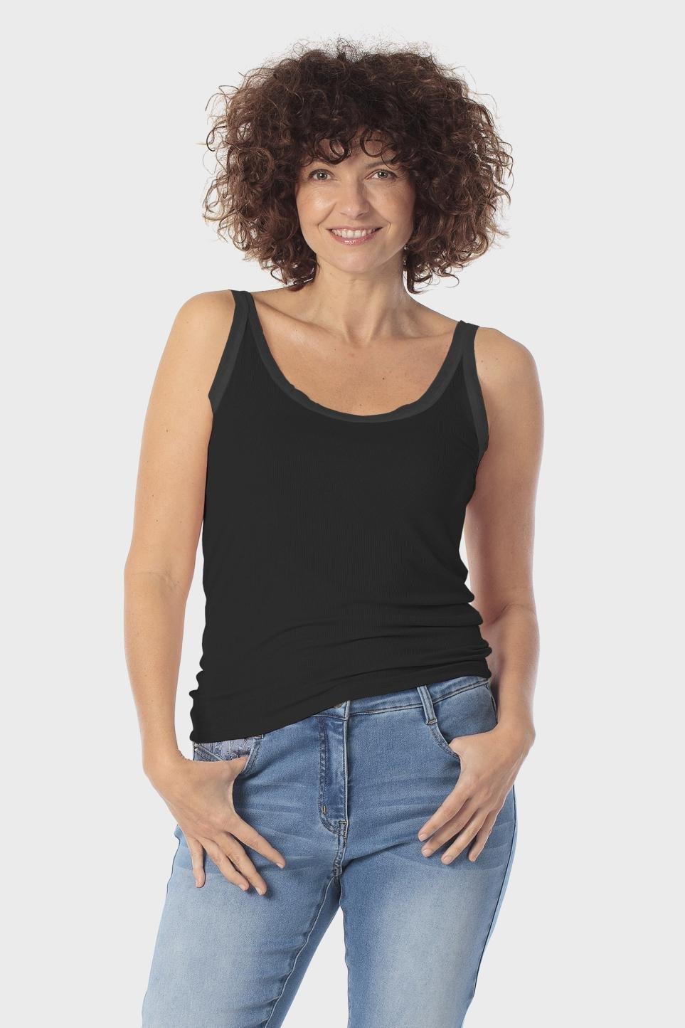 تي شيرت بدون أكمام أسود, Black, large image number 0