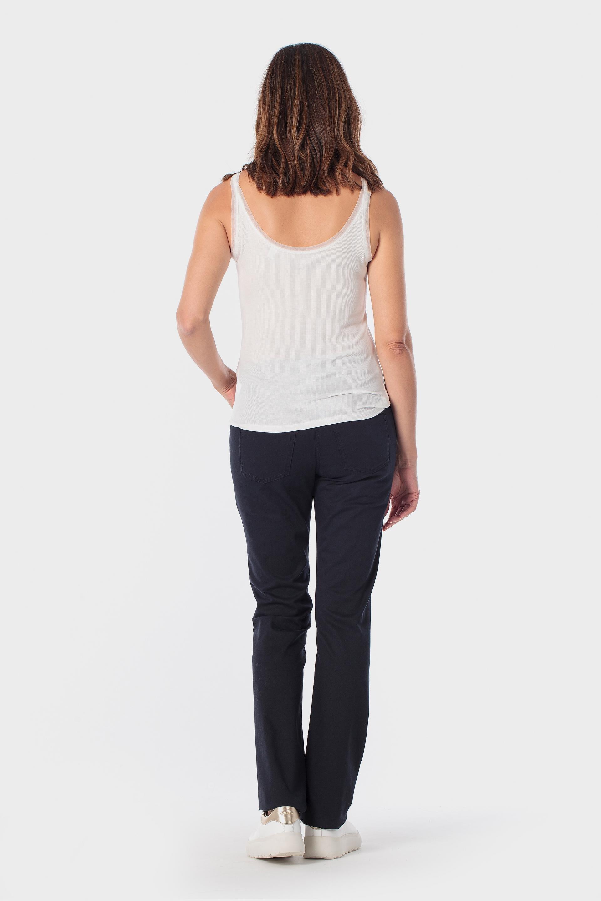 White Sleeveless T-Shirt, Beige Talc, large image number 3