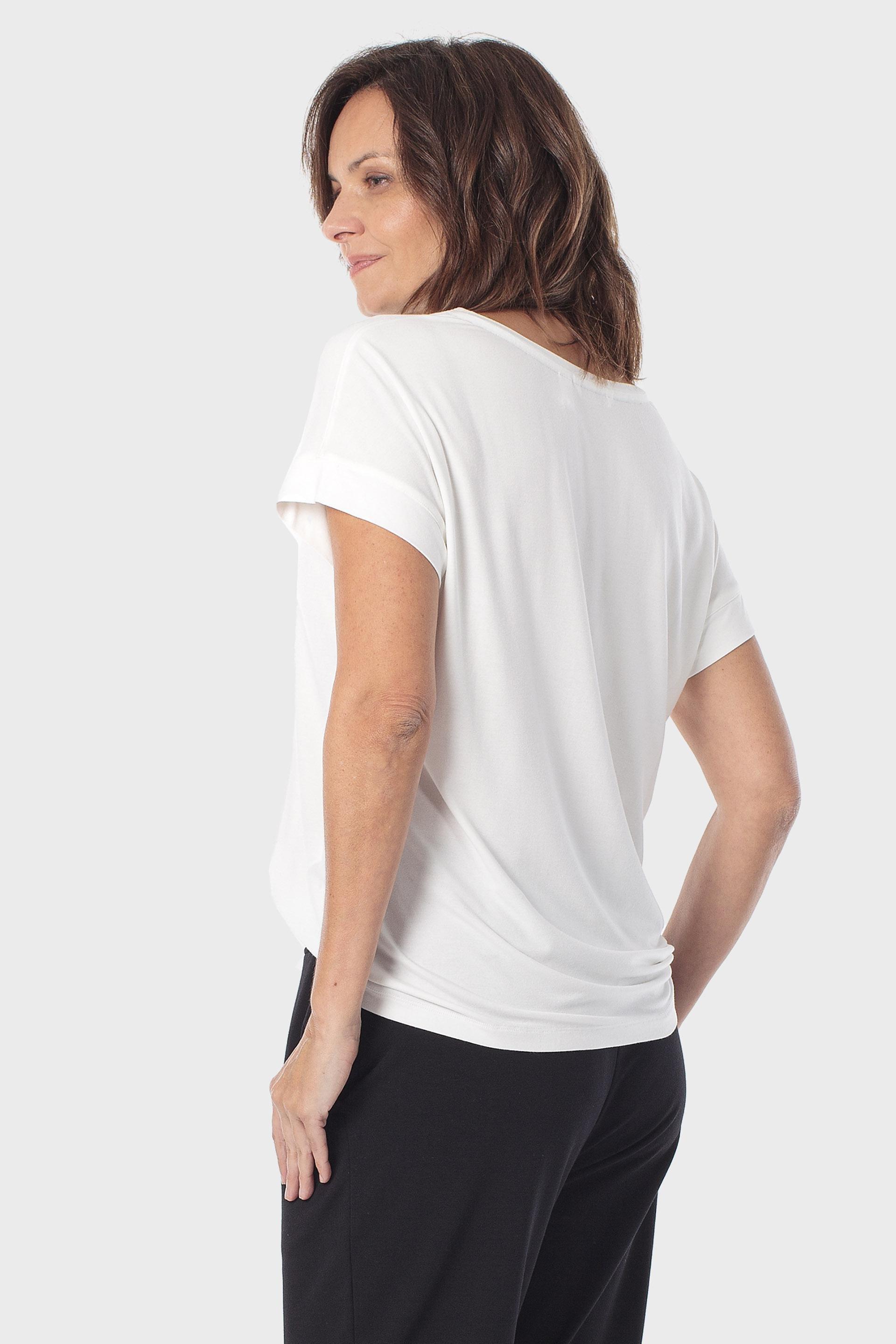 White Printed T-Shirt, 3701_232, large image number 2