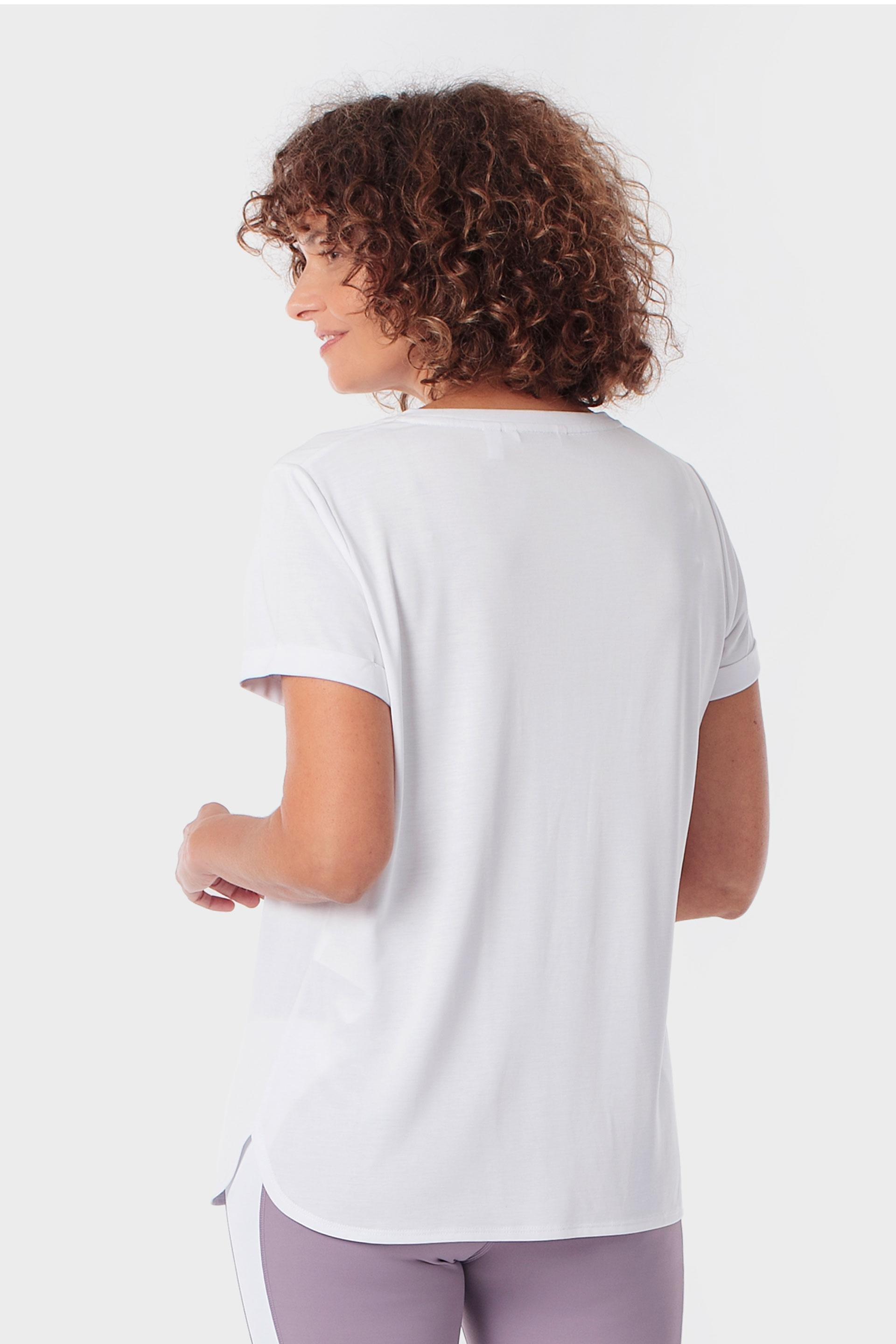 White Floral Print T-Shirt, 3701_102, medium