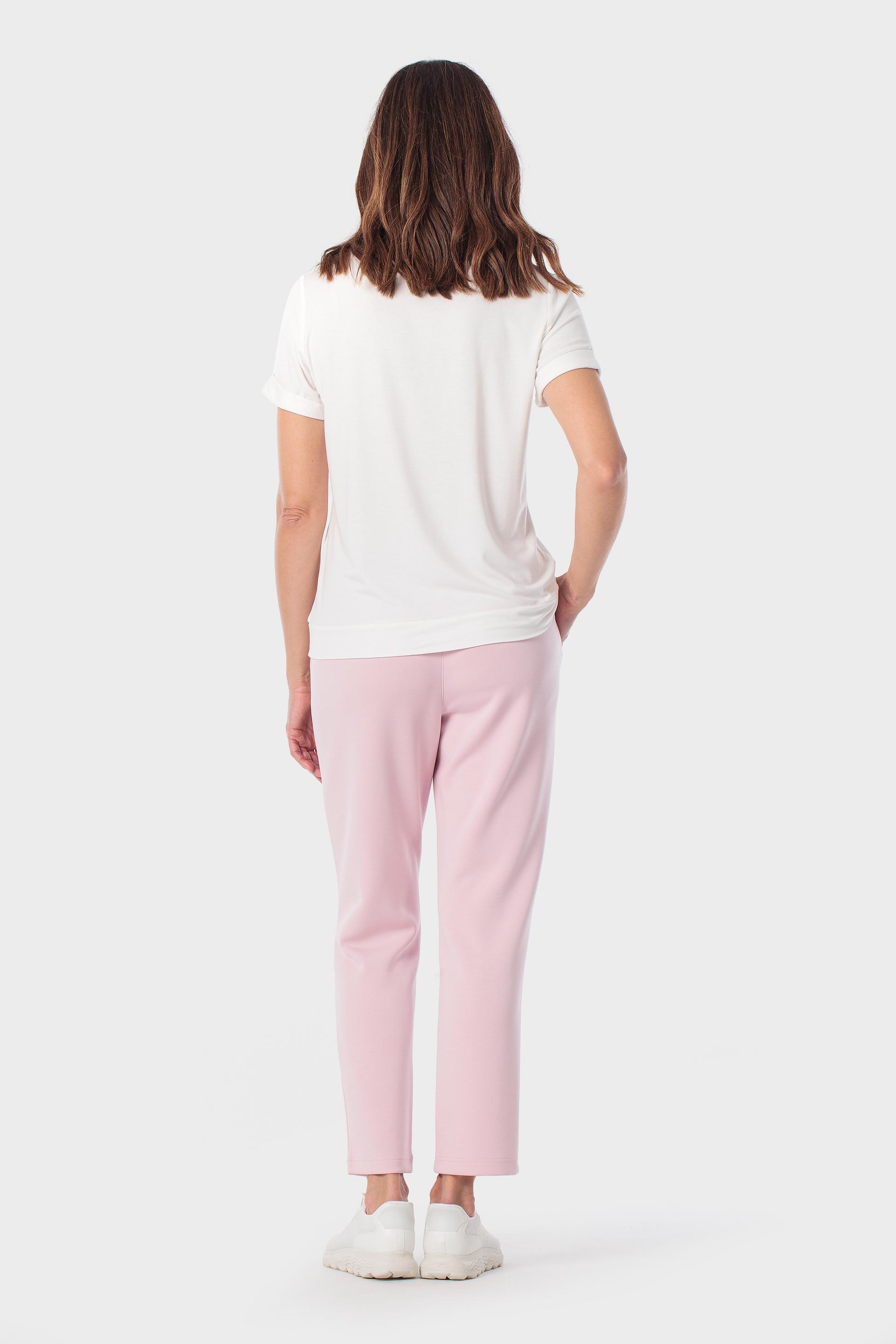 White Printed T-Shirt With Gemstones, 3701_232, large image number 3