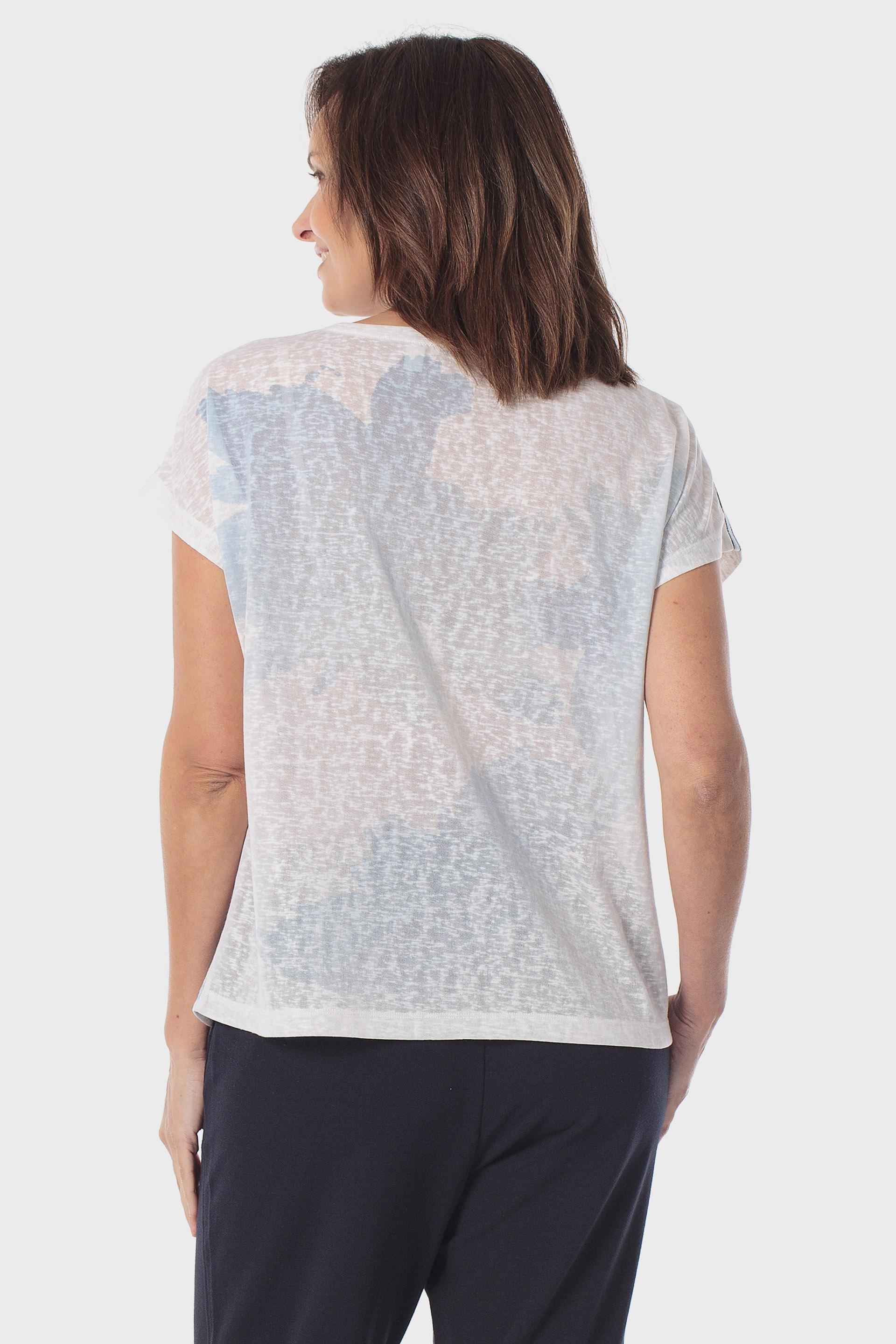 White Embroidered T-Shirt, Blue Sky, large image number 2