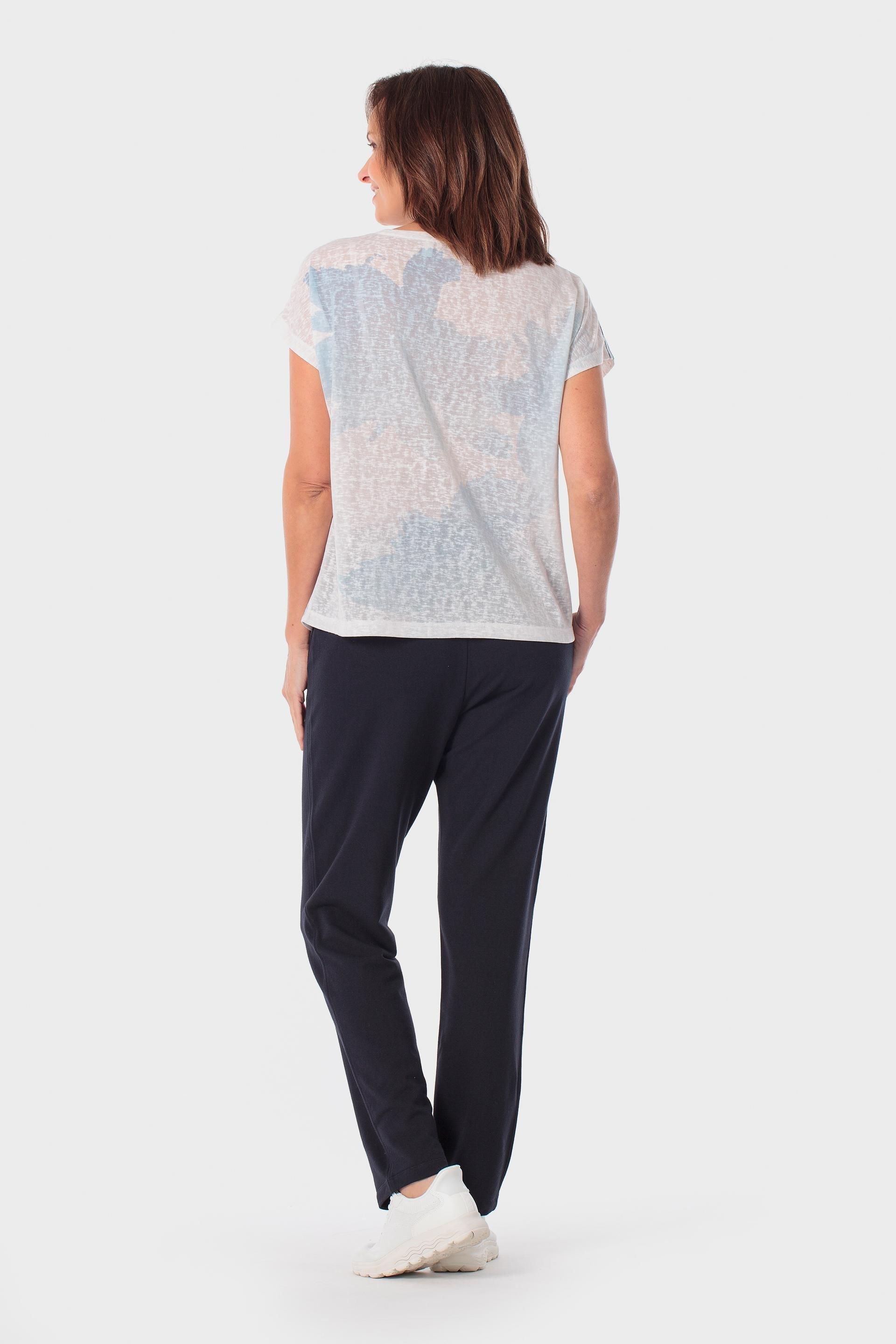 White Embroidered T-Shirt, Blue Sky, large image number 3