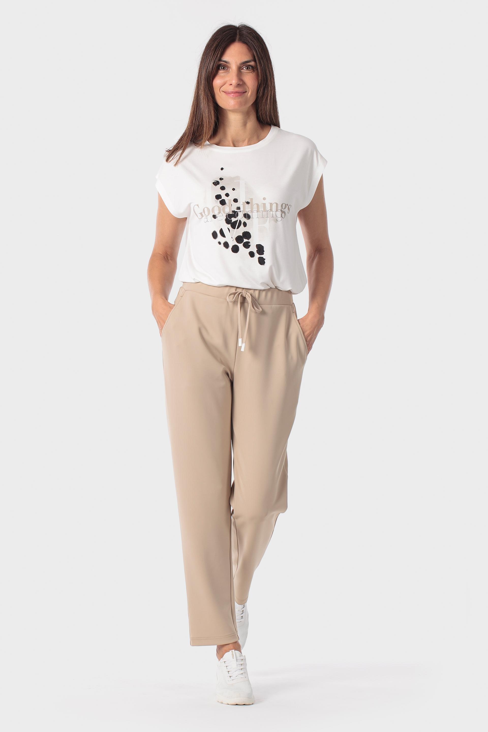 White Animal Print T-Shirt, 3701_232, large image number 1