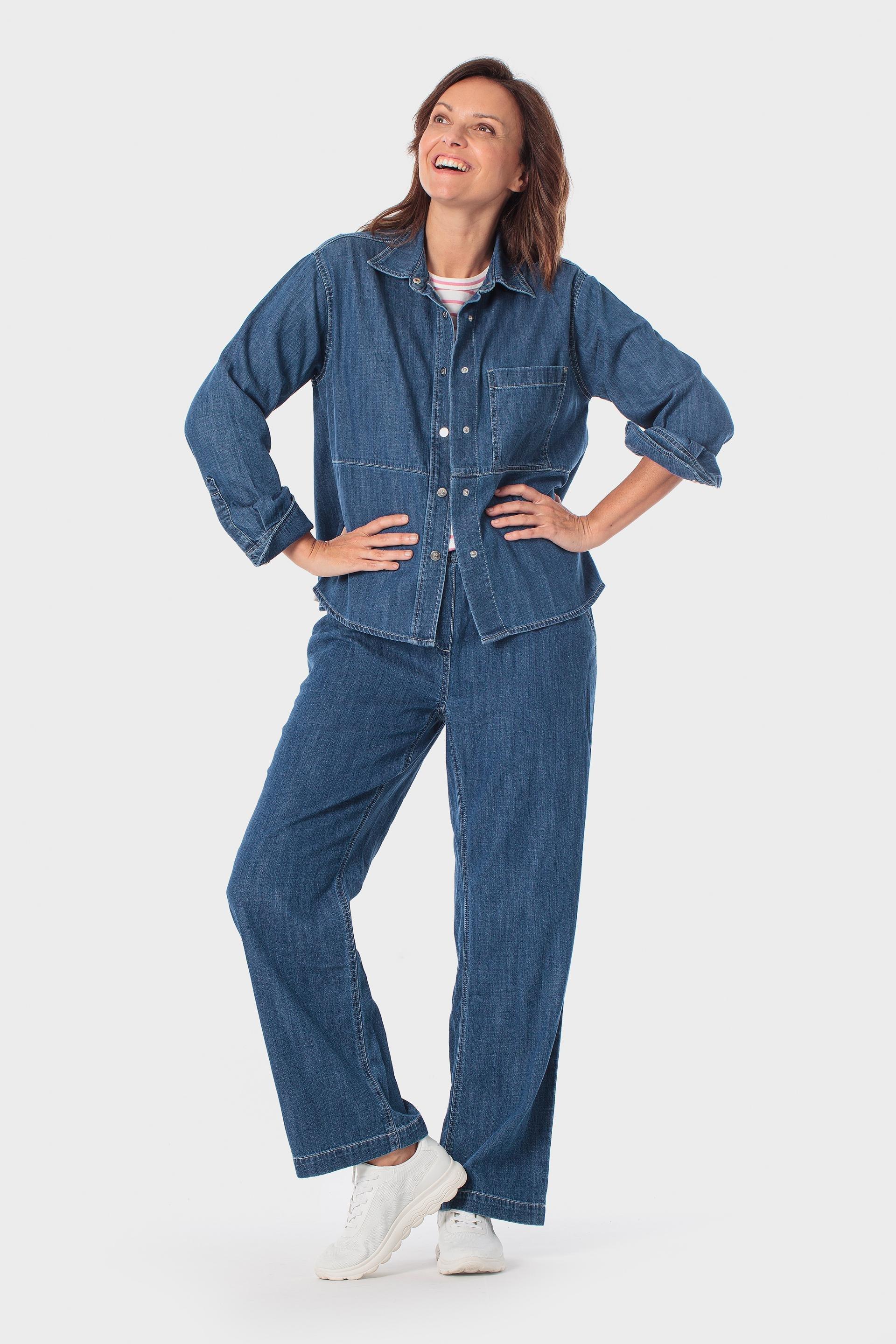 Snap Button Denim Jacket, 3701_396, large image number 1