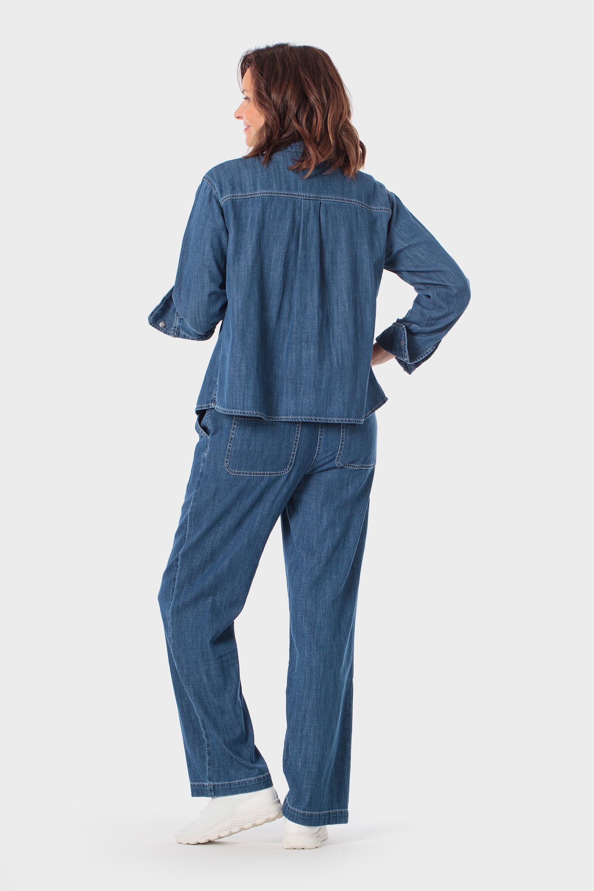 Snap Button Denim Jacket, 3701_396, large image number 3