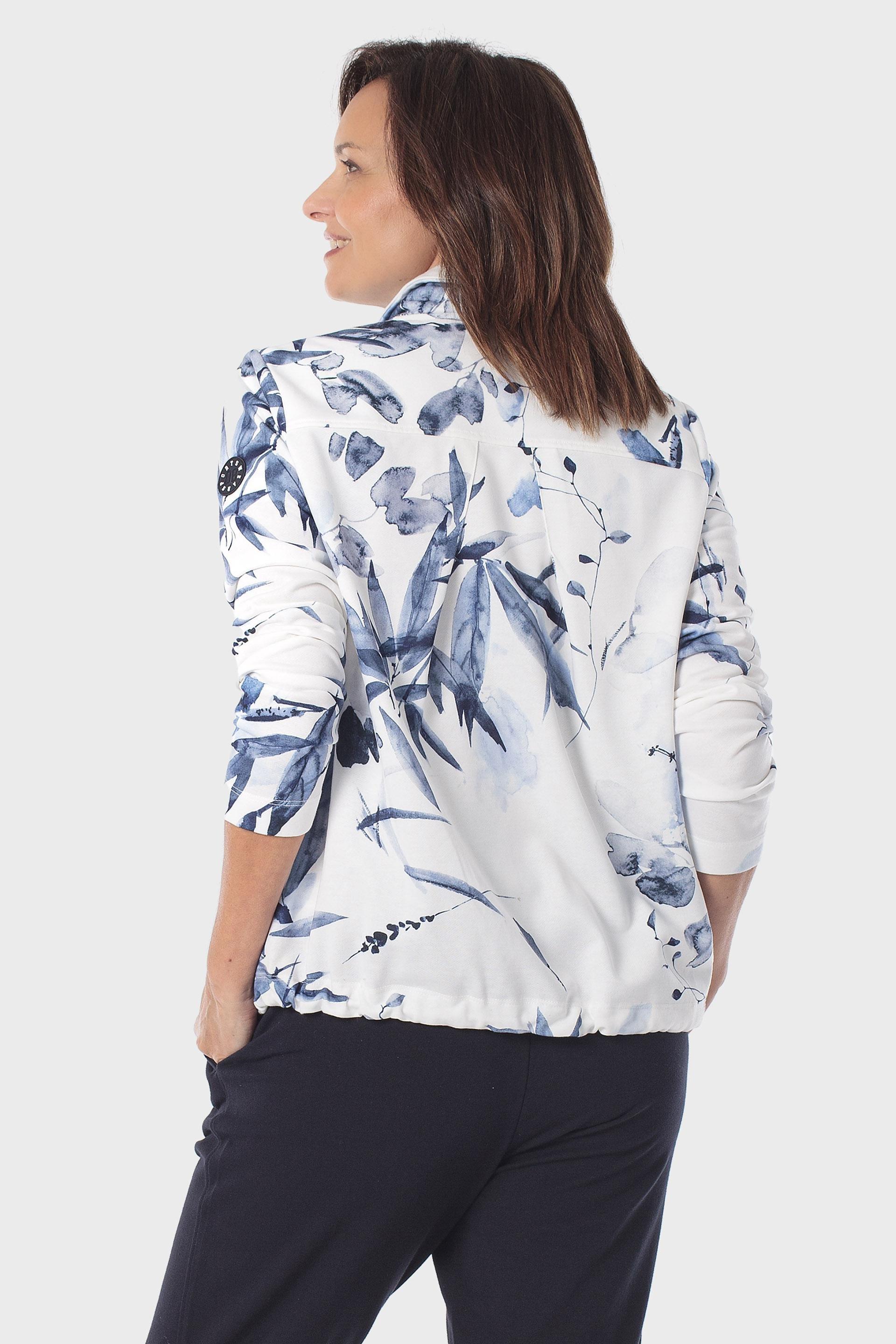 White Printed Sports Jacket, Blue Indigo, large image number 2