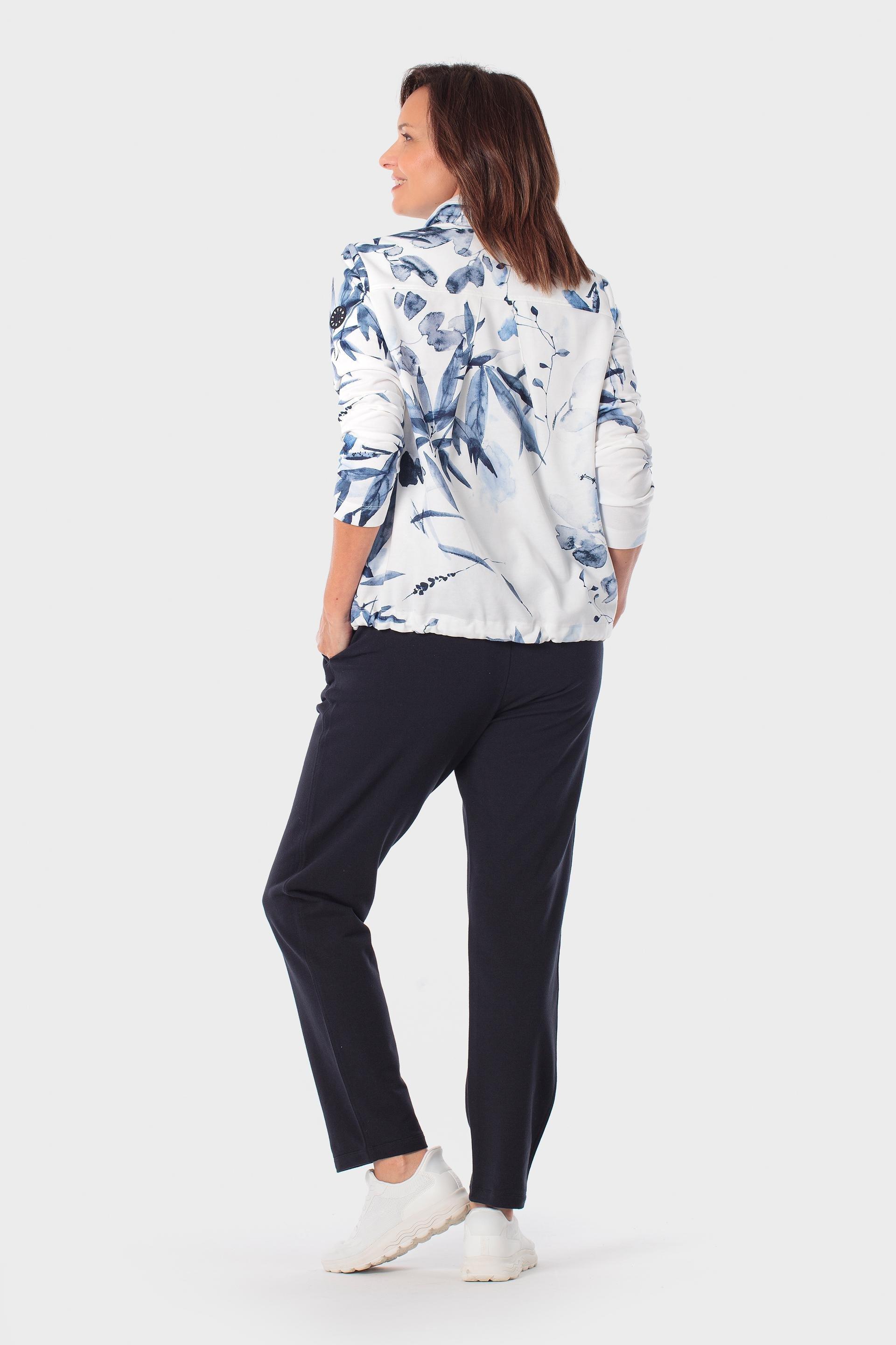 White Printed Sports Jacket, Blue Indigo, large image number 3