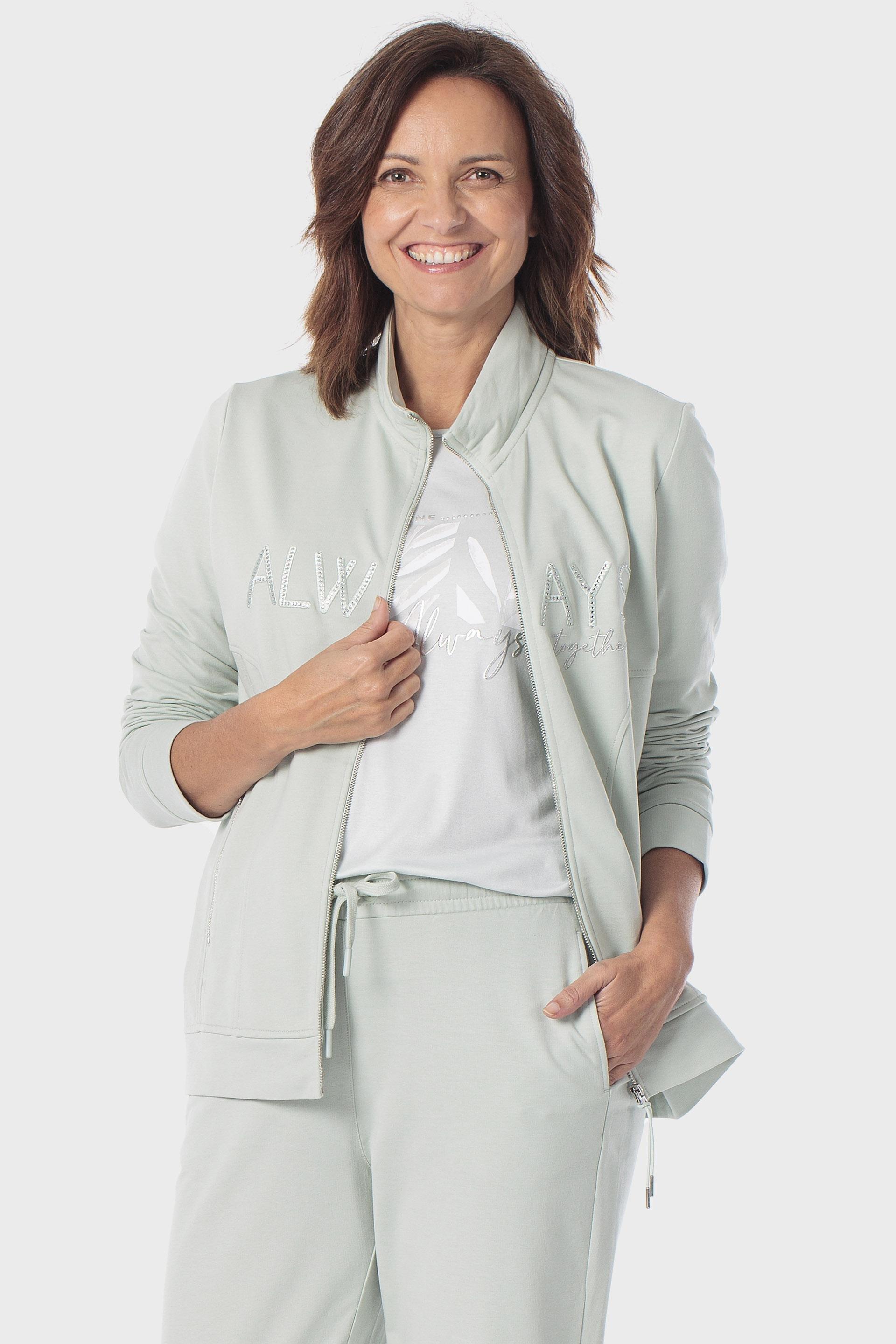 Embroidered Funnel-Neck Sports Jacket, 3701_318, medium