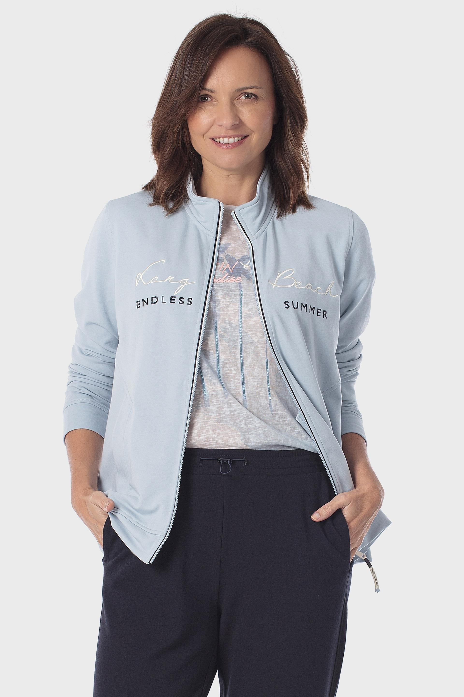 Blue Embroidered Sports Jacket, 3701_272, medium