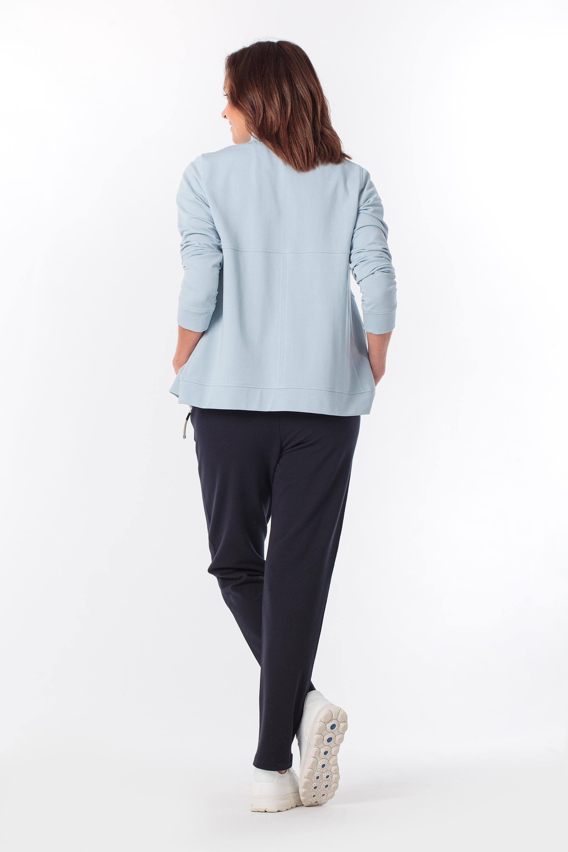 Blue Embroidered Sports Jacket, 3701_272, large image number 3