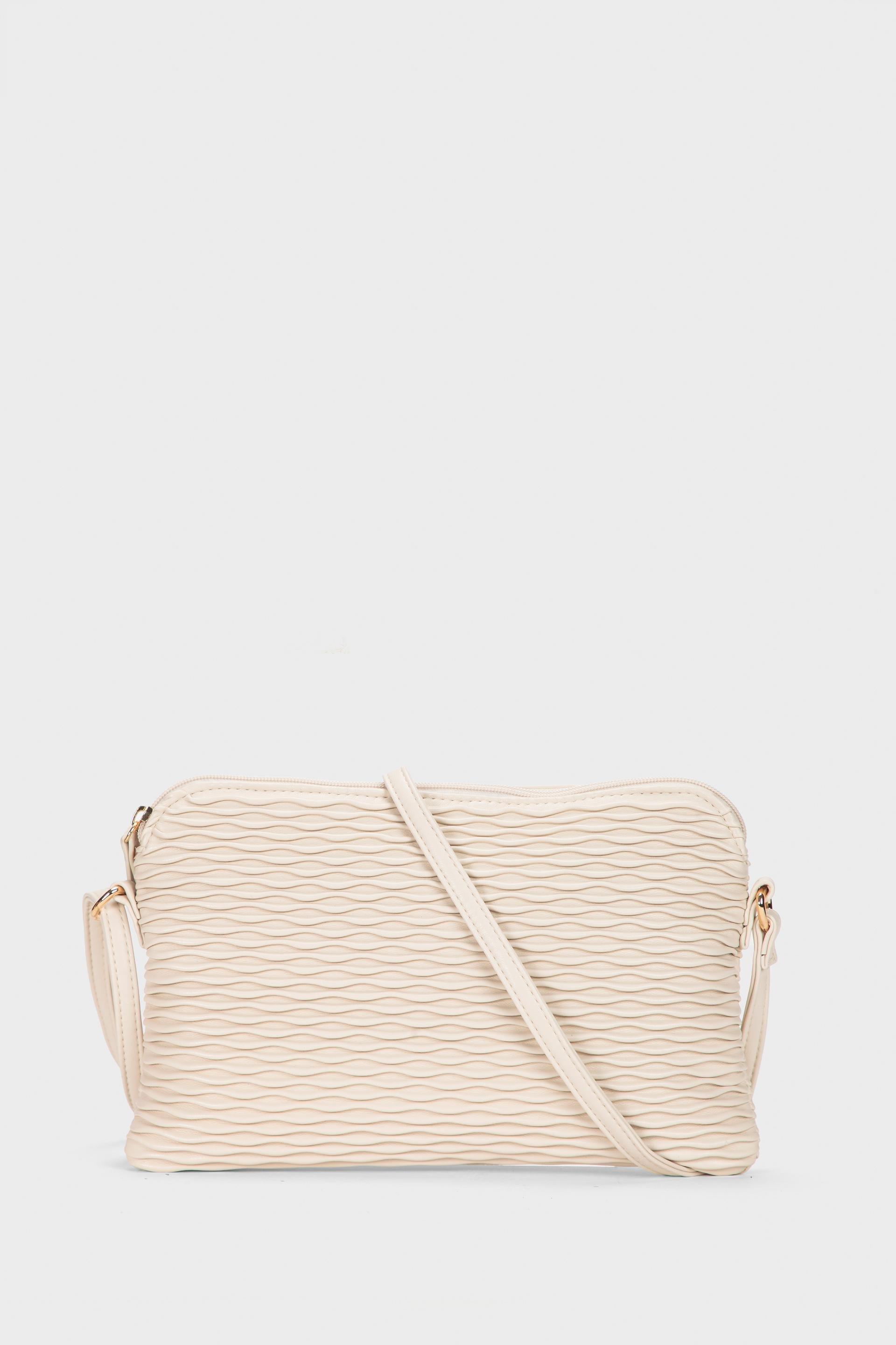 حقيبة معصم بلون كريمي, Beige Ivory, large image number 0