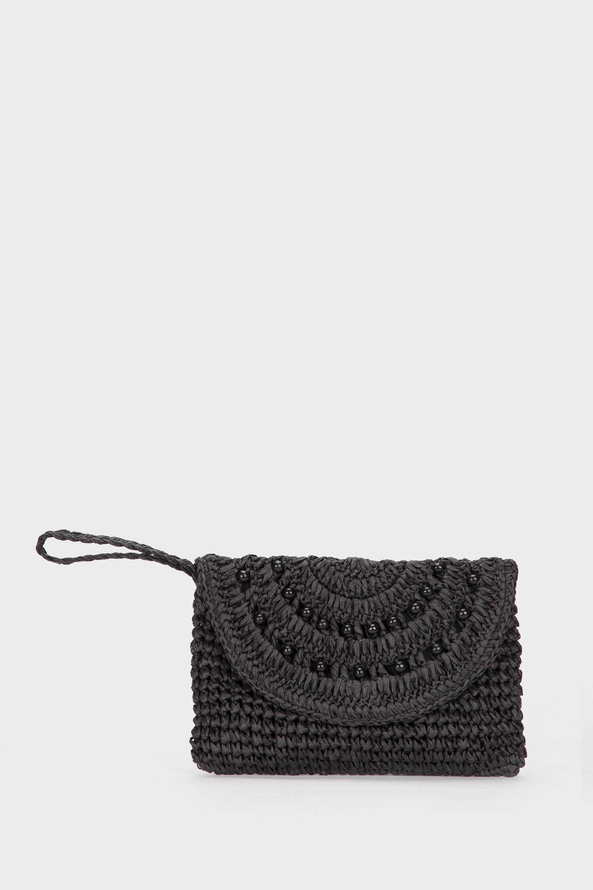 Black Envelope Bag, Black, large image number 0
