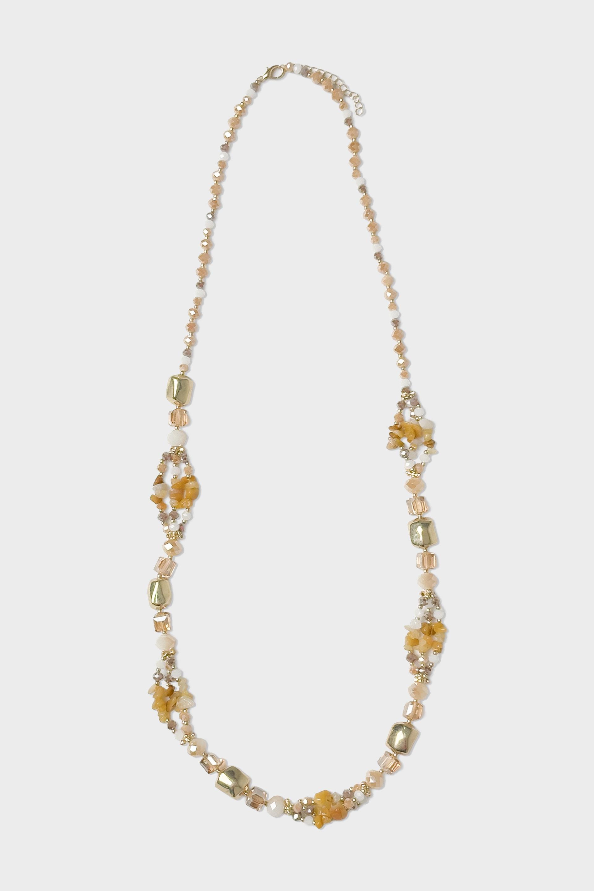 Multicolour Long Necklace, Beige, large image number 0