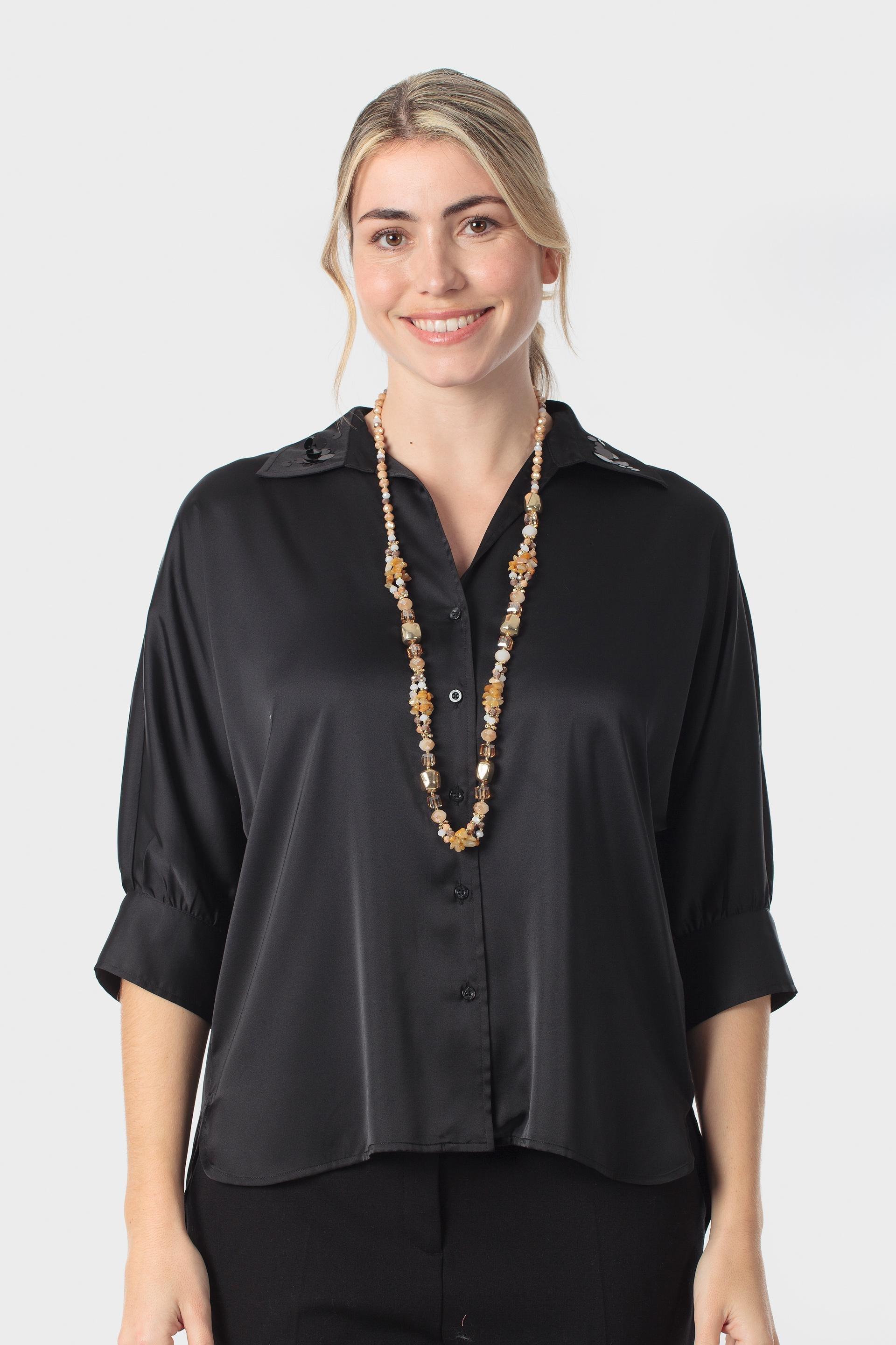 Multicolour Long Necklace, Beige, large image number 1