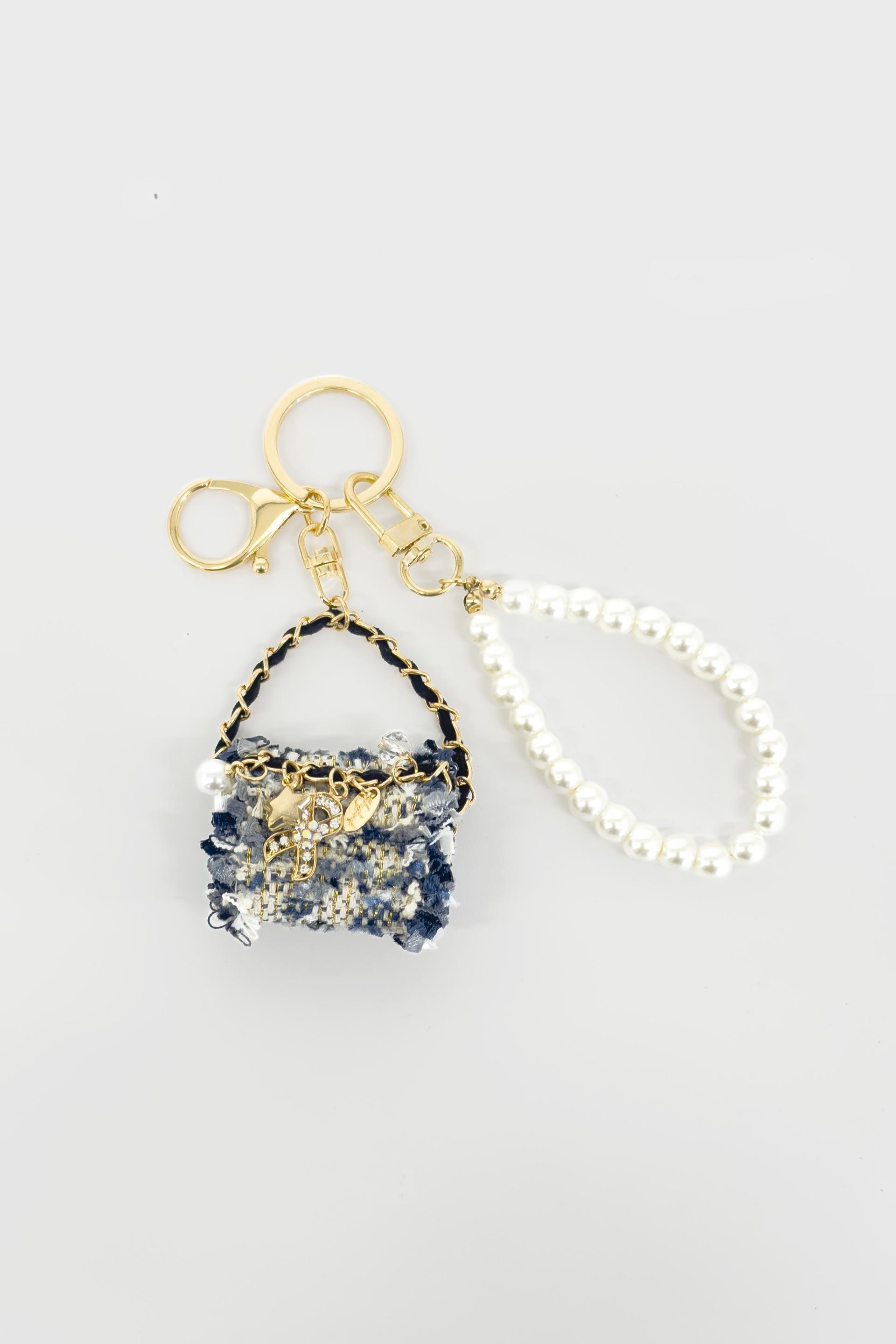Blue Pearl Key Ring, 3701_104, medium