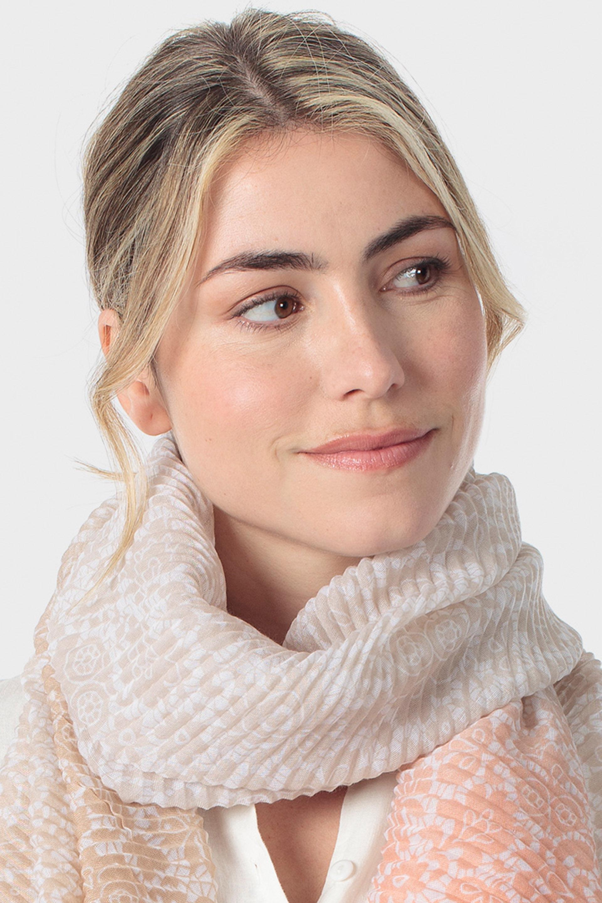 Multicolour Scarf, Beige, medium