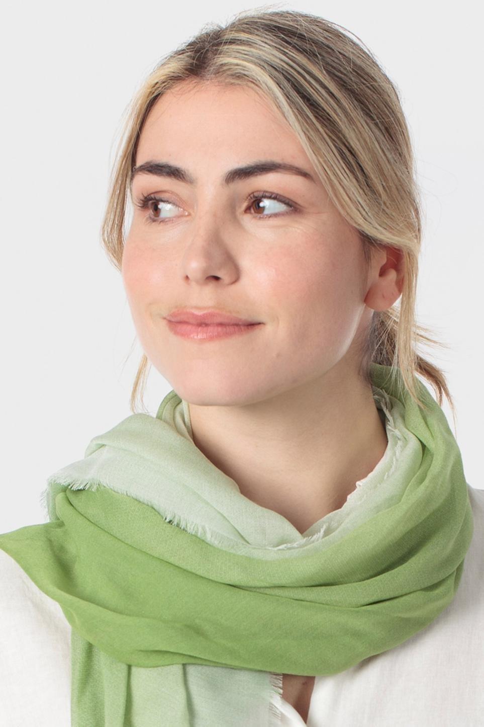 Green Ombre Pashmina, Green Tea, large image number 1