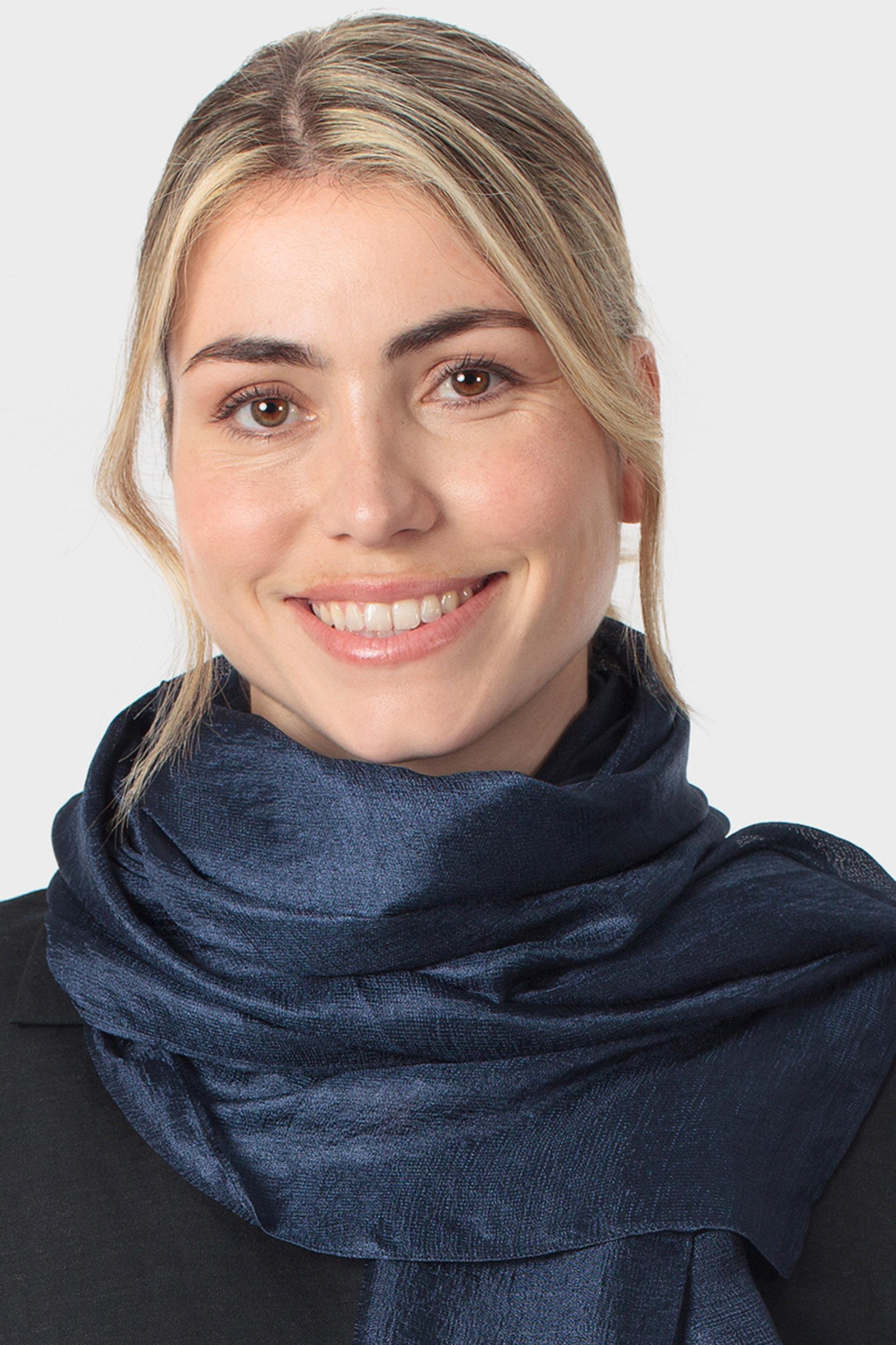 Multicolour Scarf, Blue Navy, large image number 1