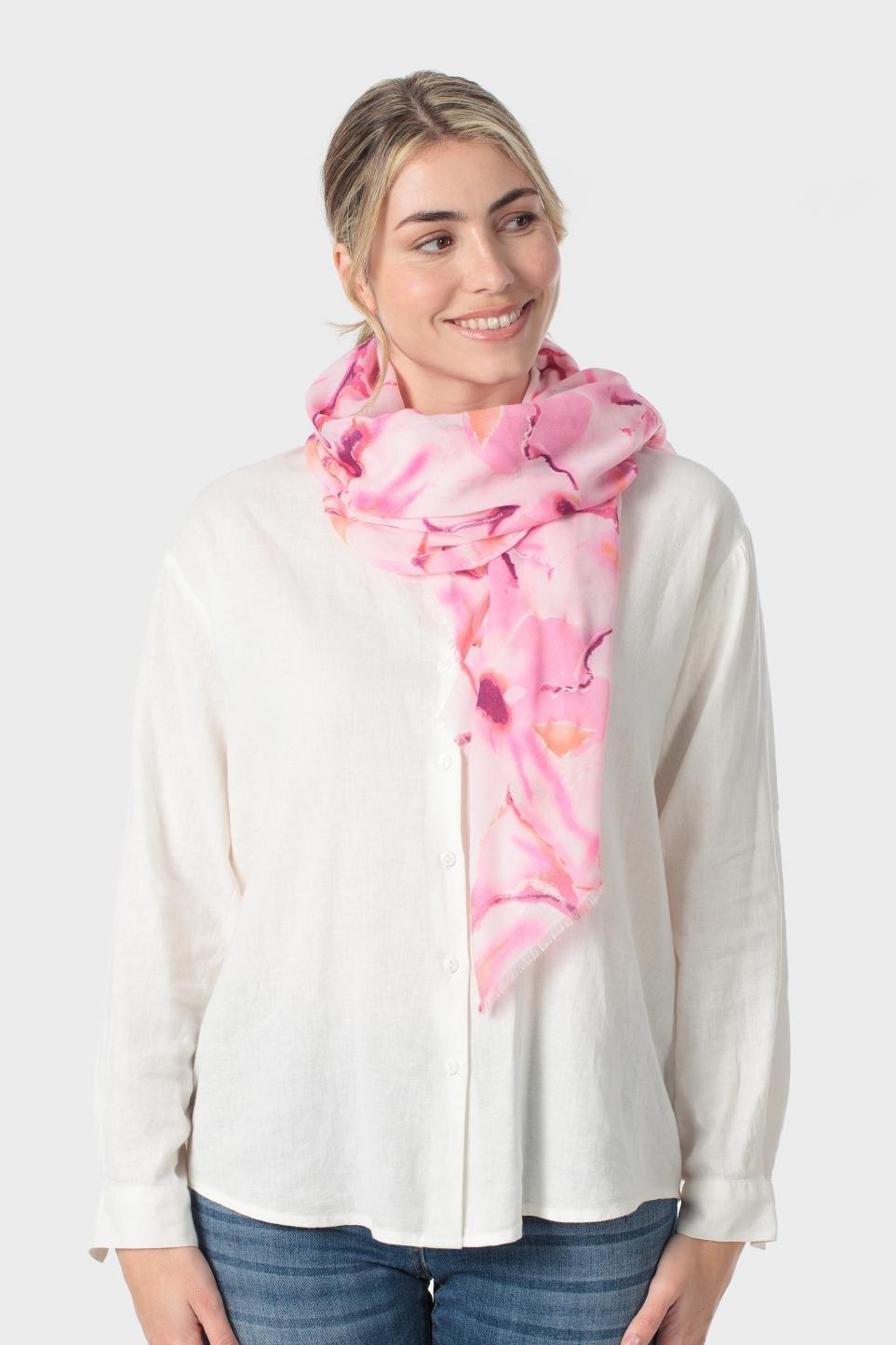 Pink Abstract Pashmina, 3701_107, large image number 0