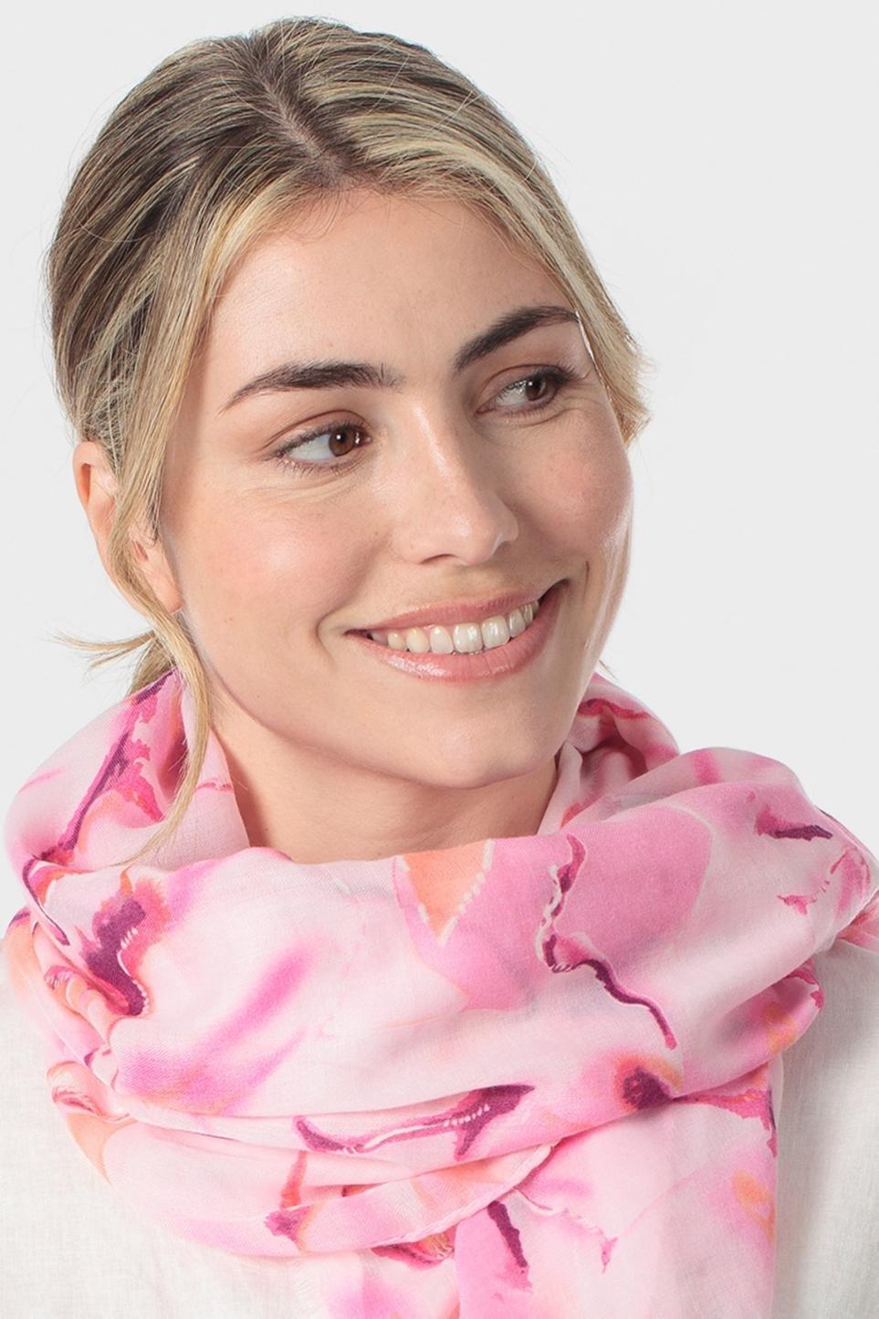 Pink Abstract Pashmina, 3701_107, large image number 1