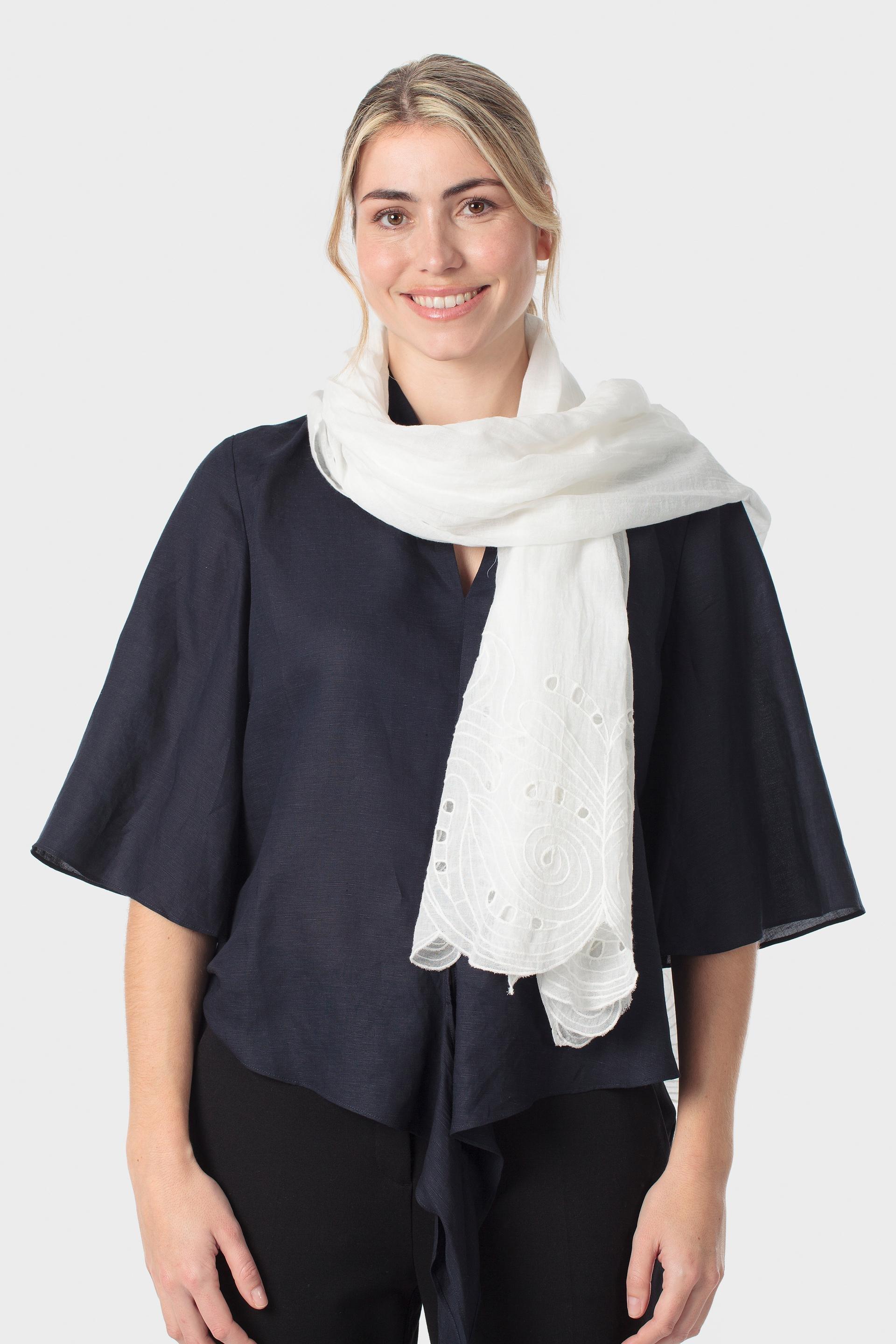 White Scarf, White Off White, medium