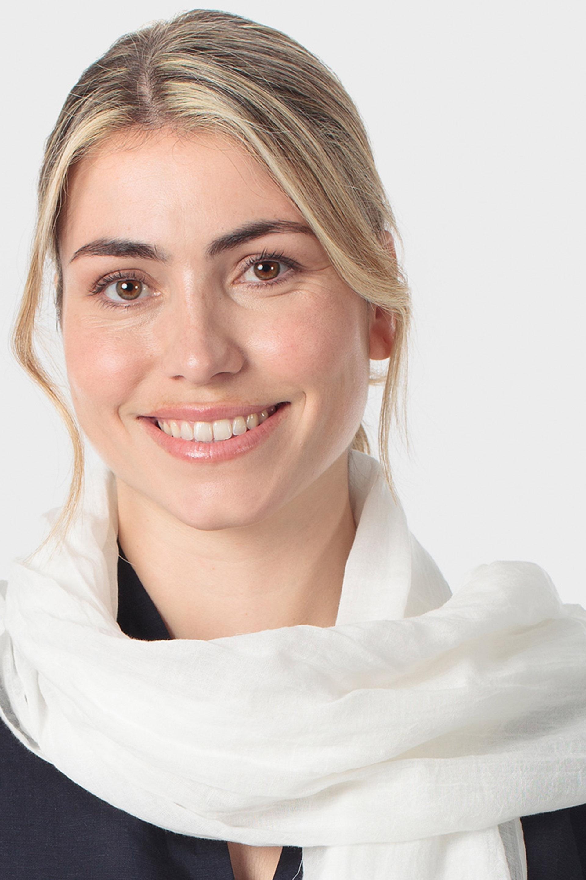 White Scarf, White Off White, medium