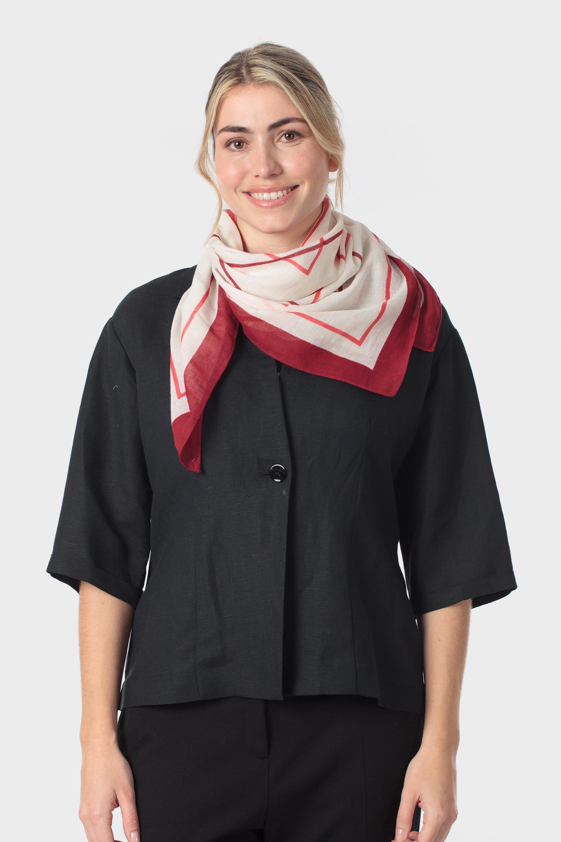 Multicolour Kerchief, Garnet, medium