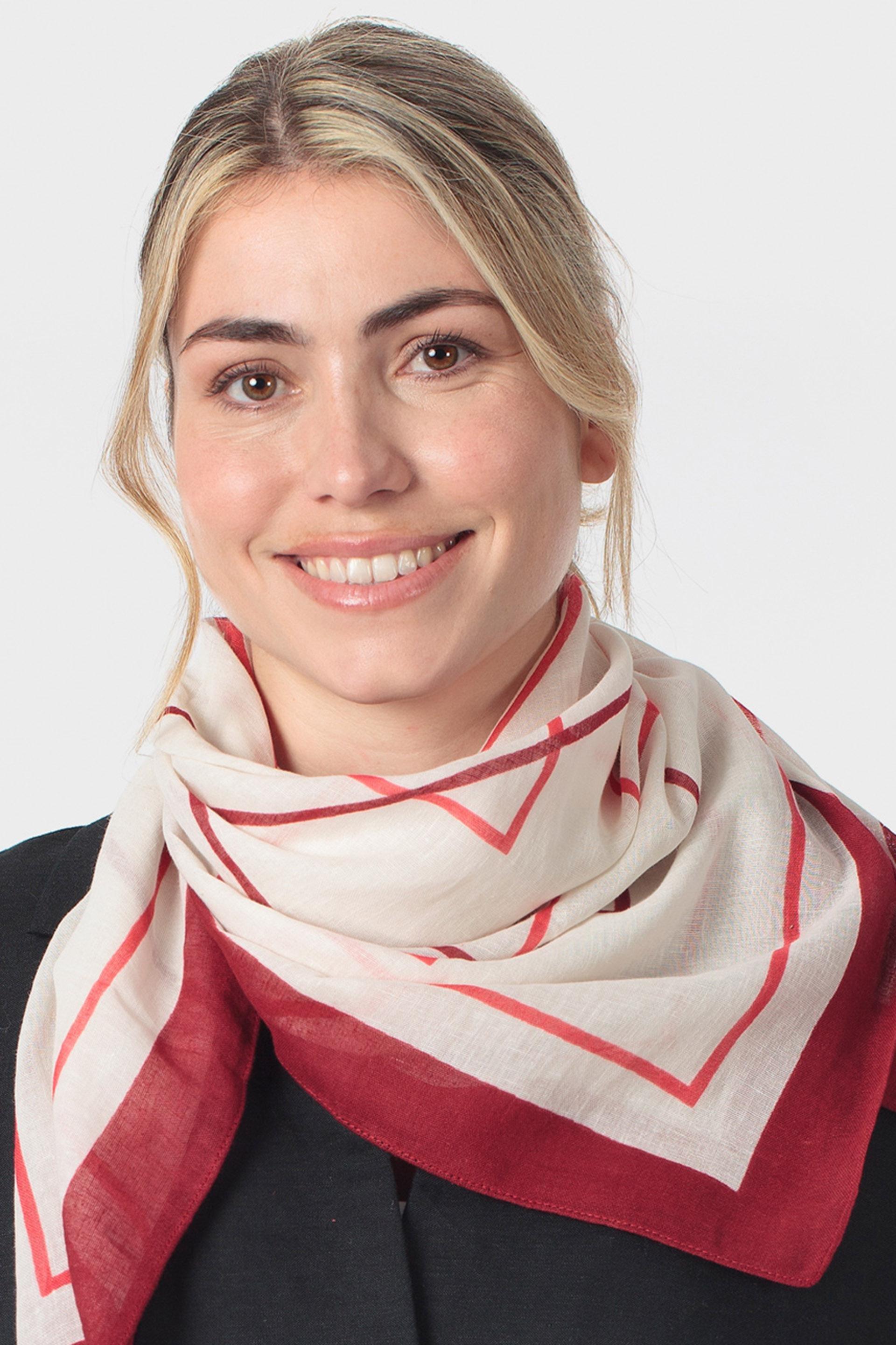Multicolour Kerchief, Garnet, medium