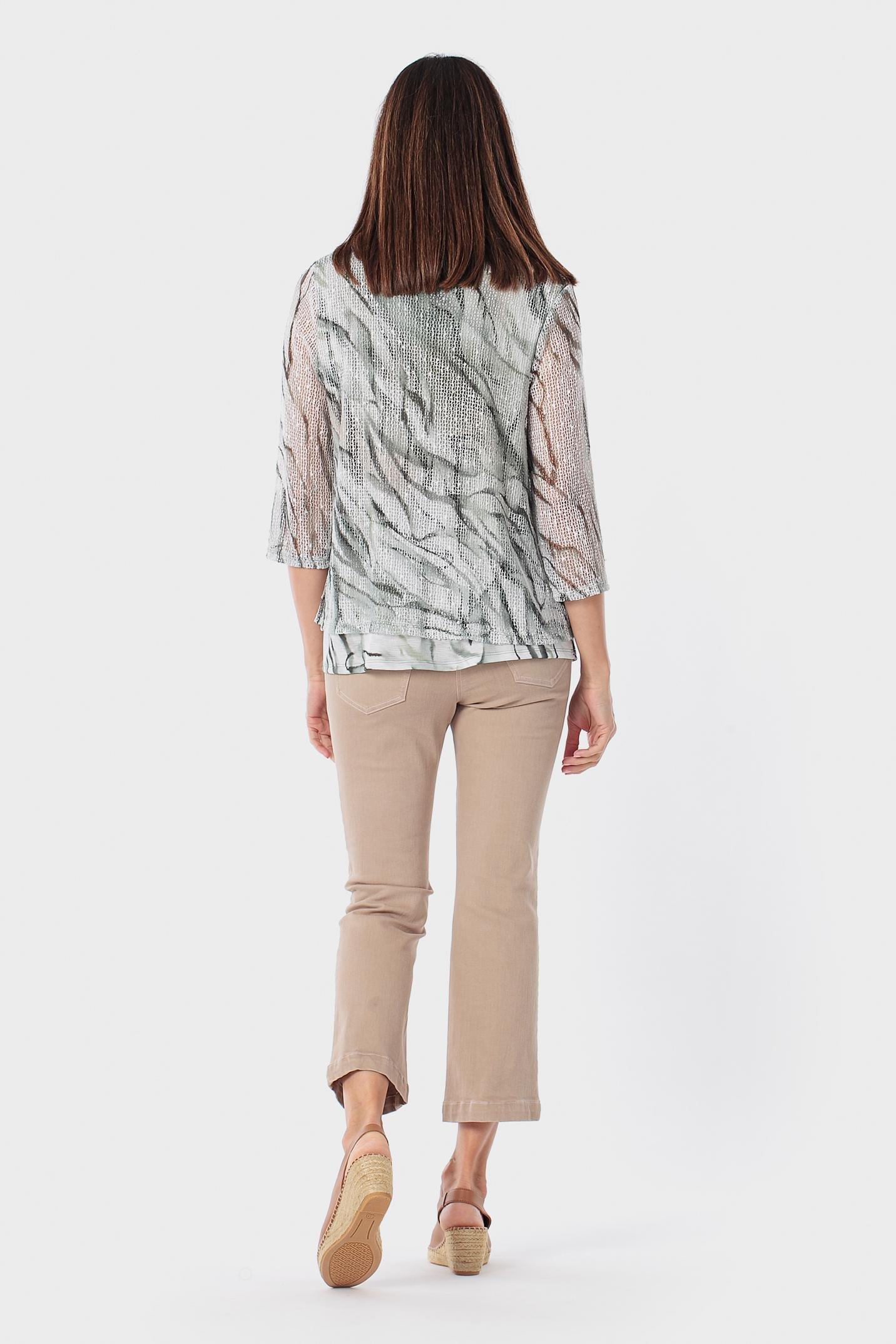 طقم توينست مزيف شبكي أخضر, Green Khaki, large image number 3