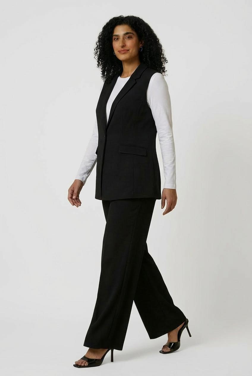 Black Long Waistcoat, 3701_120, medium