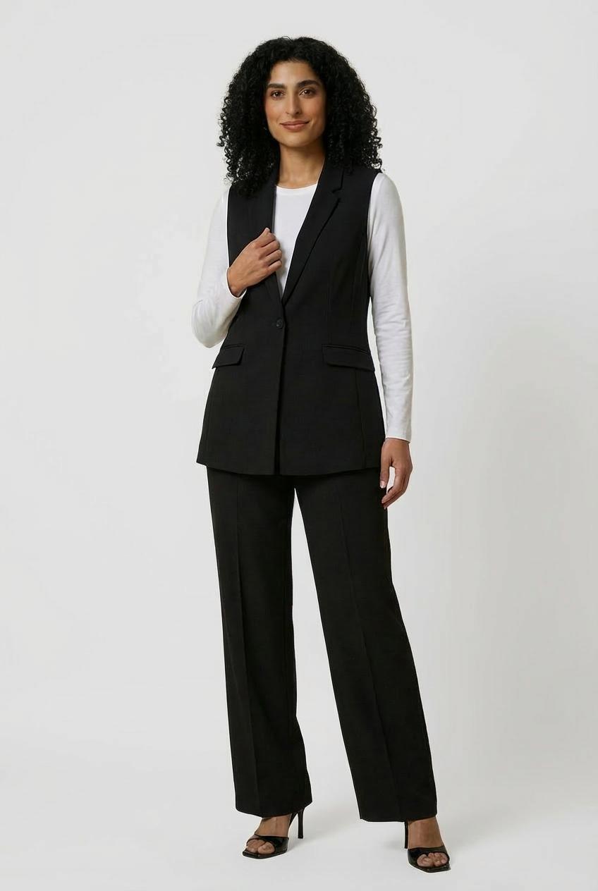 Black Long Waistcoat, 3701_120, medium