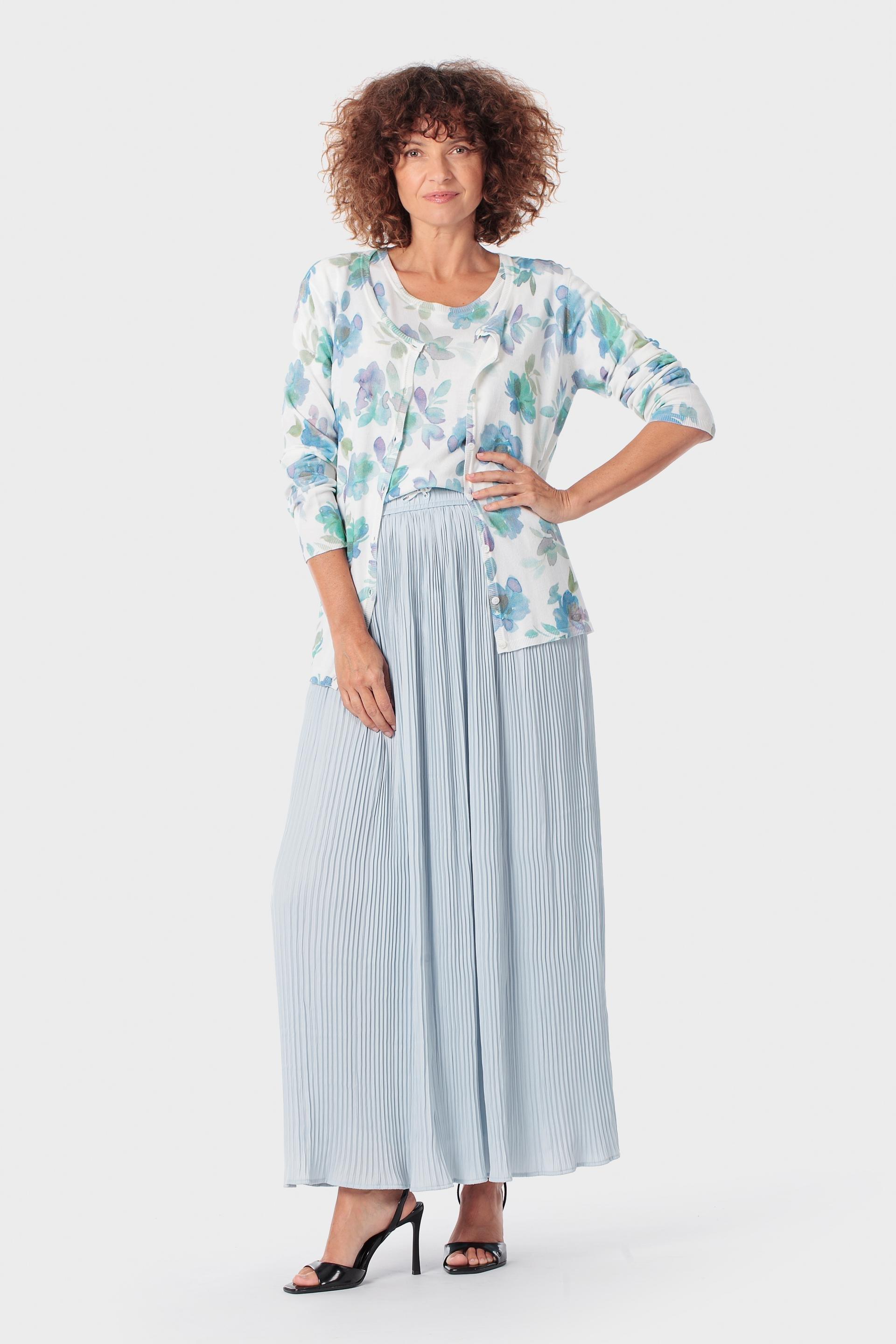 Blue Printed Jacket, Green Aquamarine, large image number 1