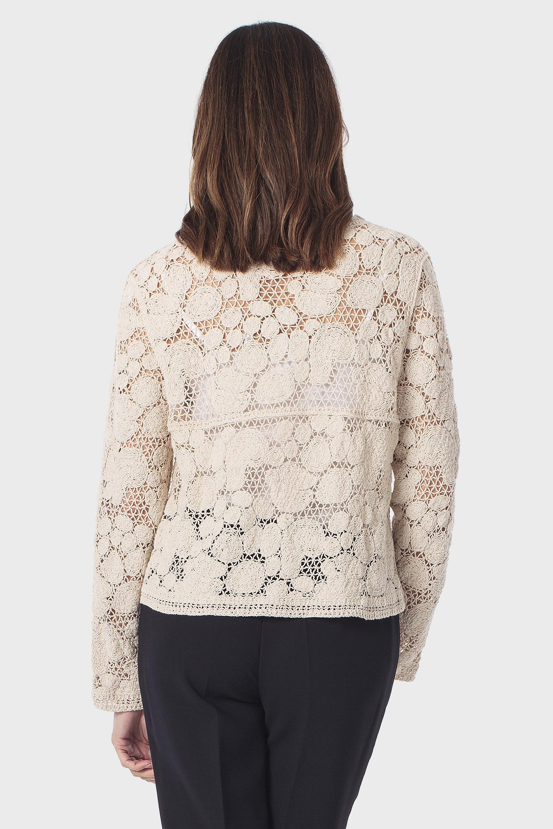 Beige Openwork Jacket, Beige, large image number 2